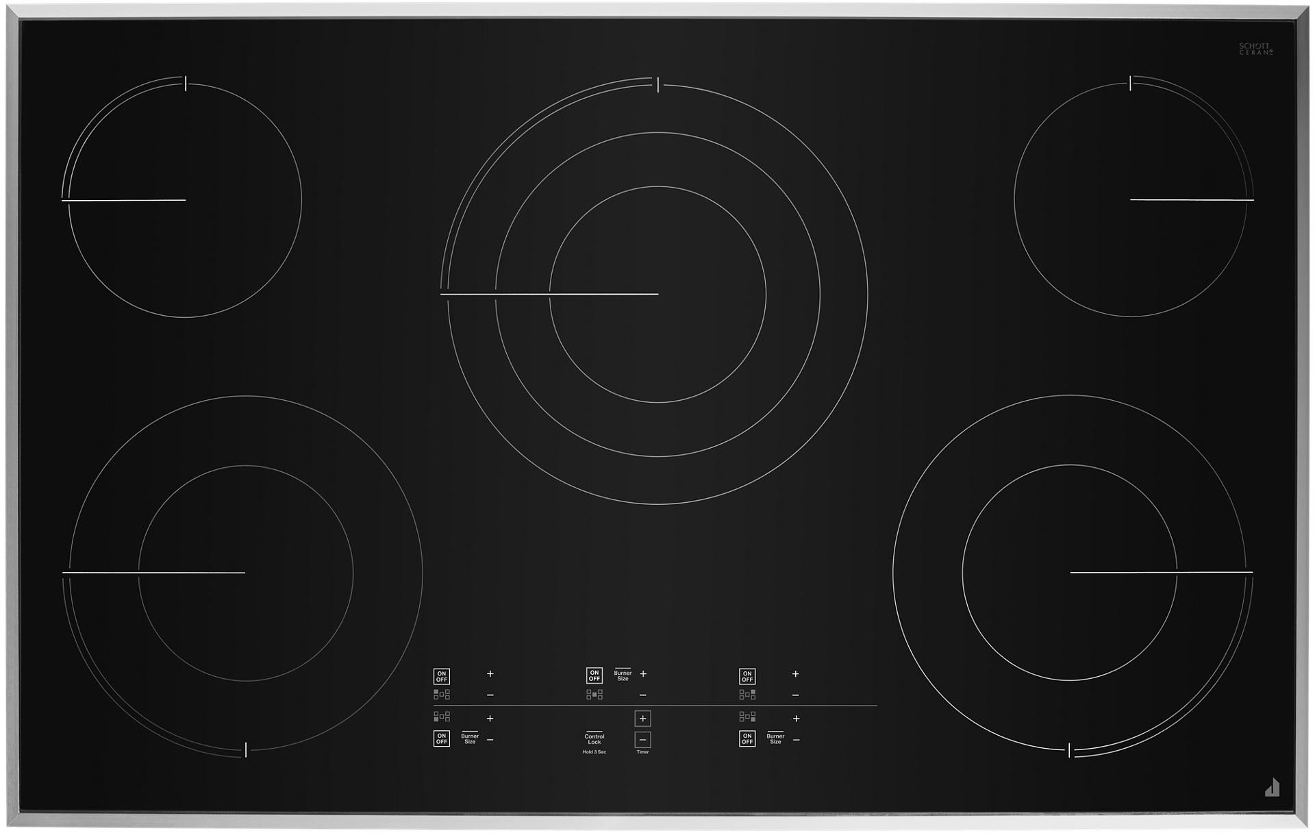 Jenn Air JEC4536KS 36 Inch Tap Touch Ceran Cooktop Stainless Steel