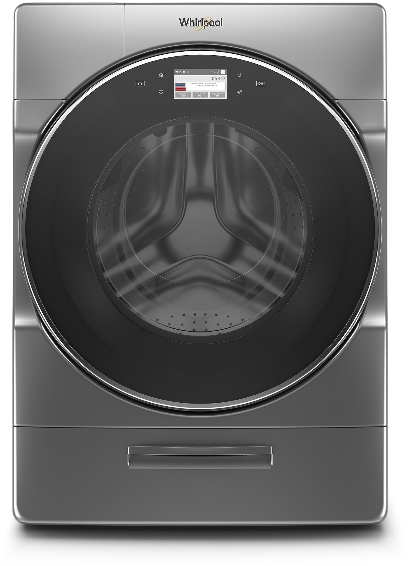 Whirlpool WFW9620HC 27 Inch Front Load Smart Washer Chrome Shadow
