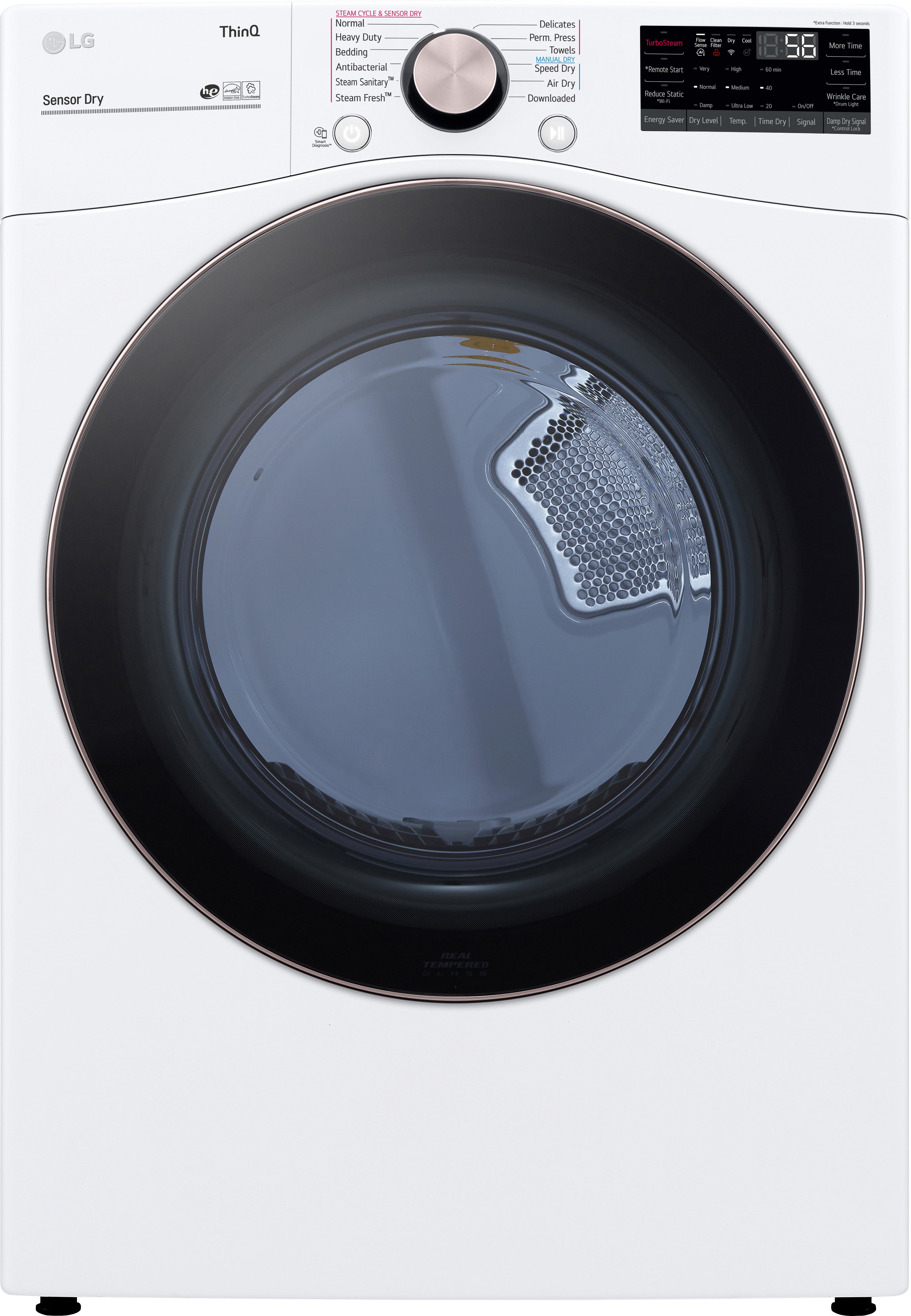 LG DLGX4001W 27 Inch Gas Smart Dryer White | Plesser's Appliances