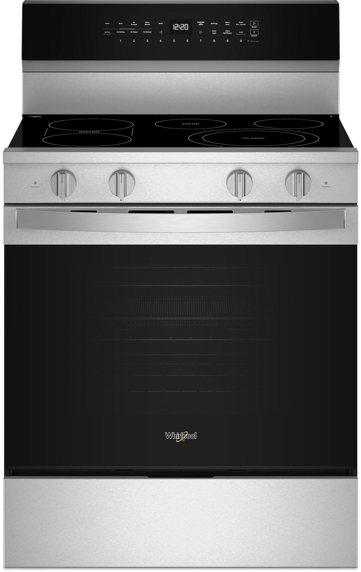 Whirlpool WFES7530RZ 30 Inch Smart Electric Range Fingerprint