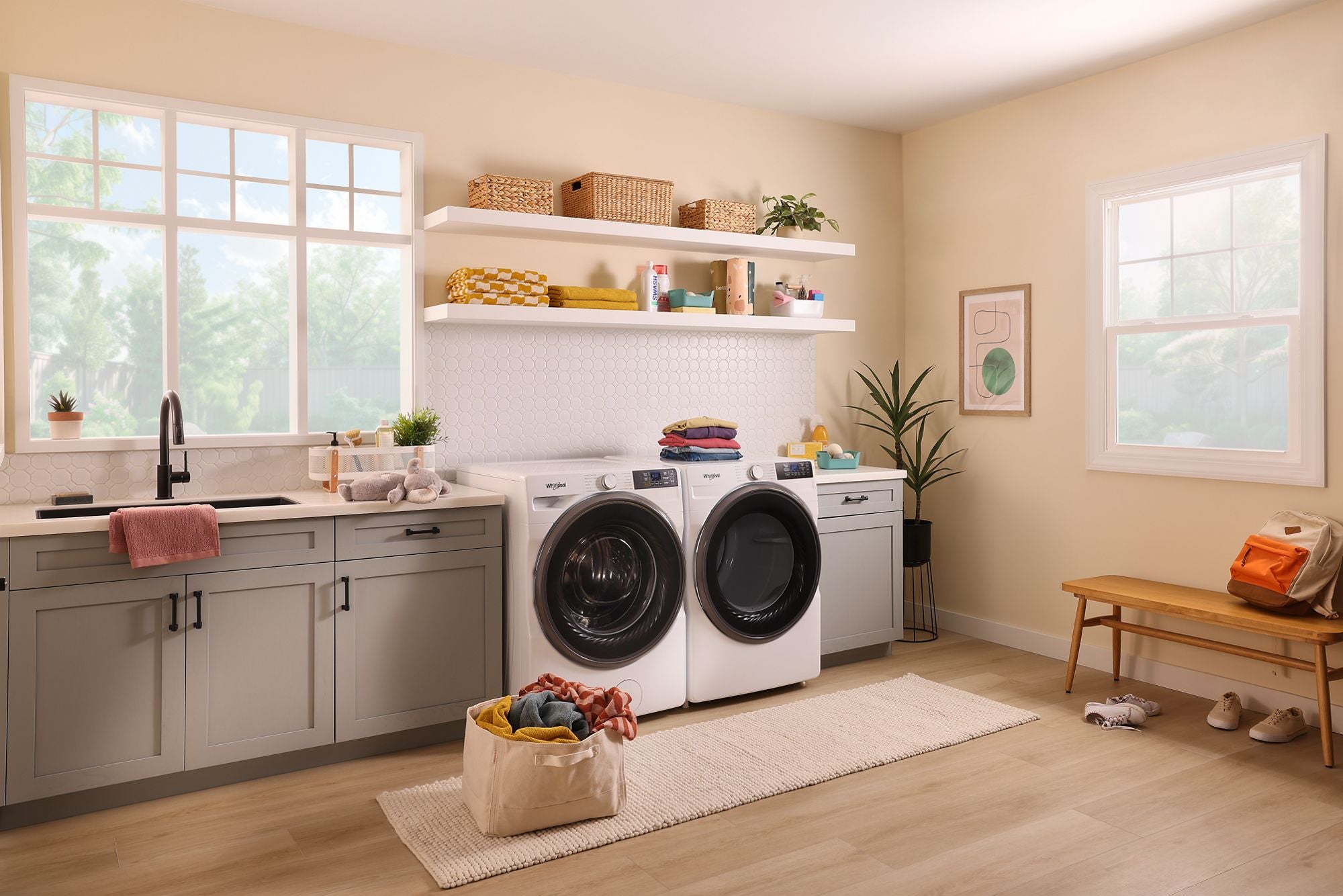 Whirlpool WGD5720RW 27 Inch Smart Gas Dryer White | Plesser's