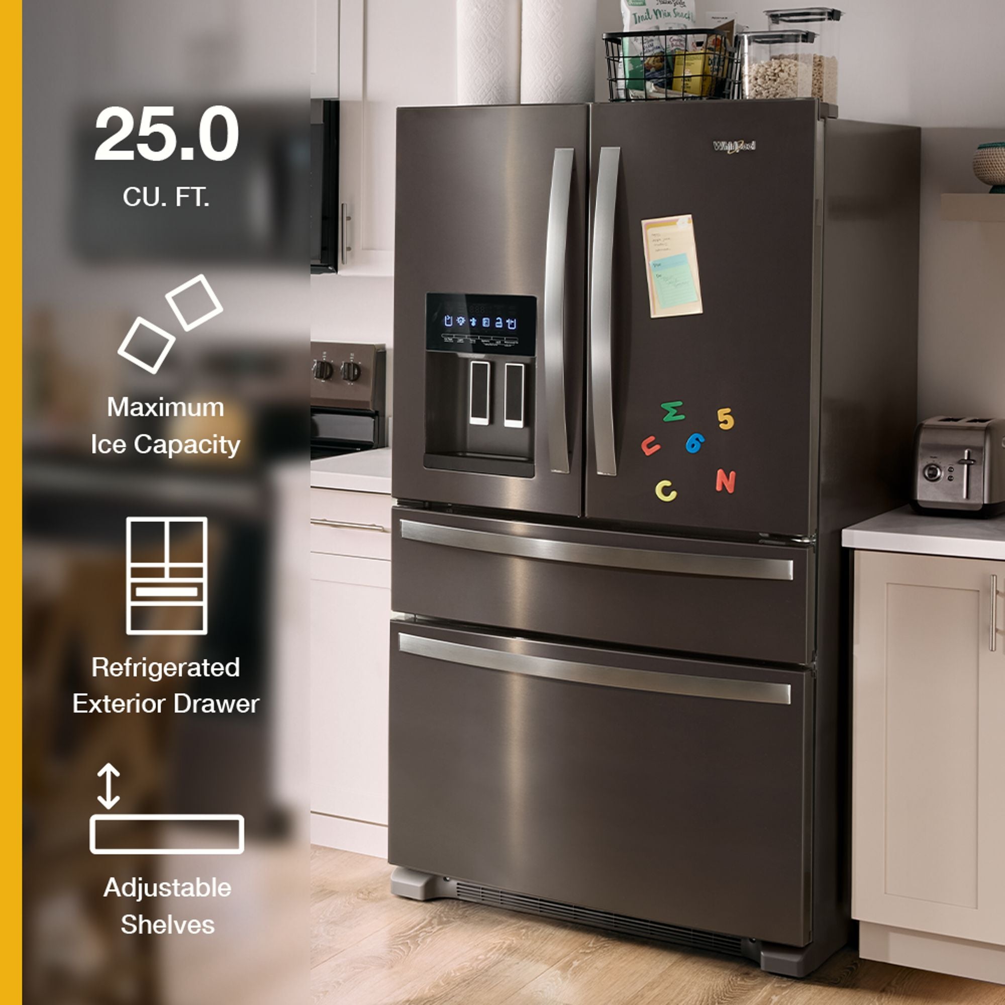 Whirlpool WRMF3636RV 36 Inch, 25.2 Cu. Ft., Full-Depth, French