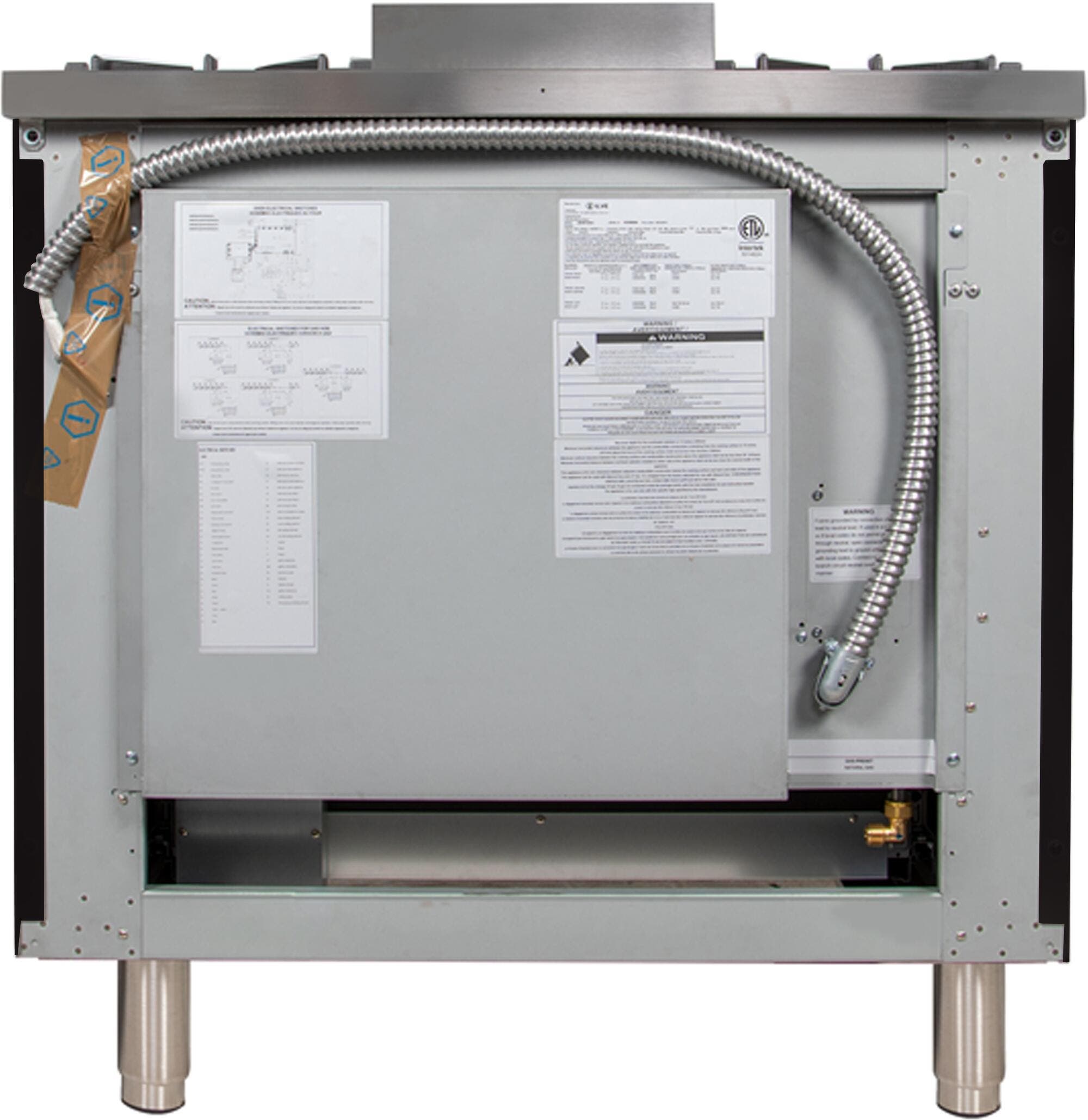 Ilve UPN90FDVGGNXLP Liquid Propane In Glossy Black W/ Chrome Trim