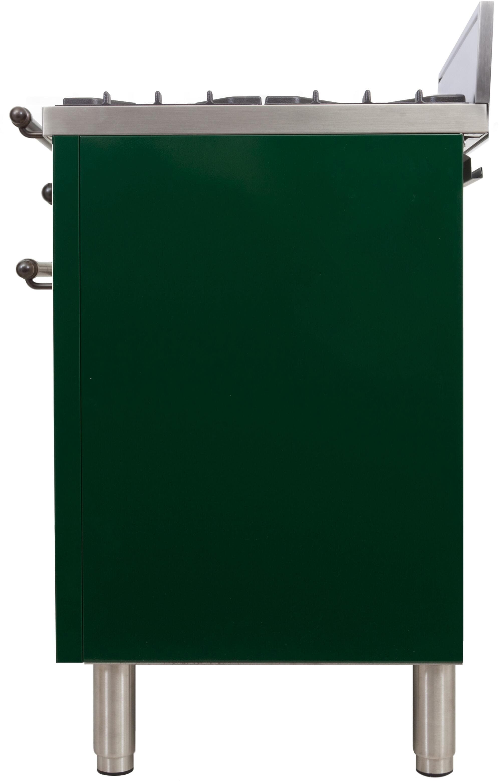Ilve UPN76DVGGVSYLP Liquid Propane In Emerald Green W/ Bronze Trim
