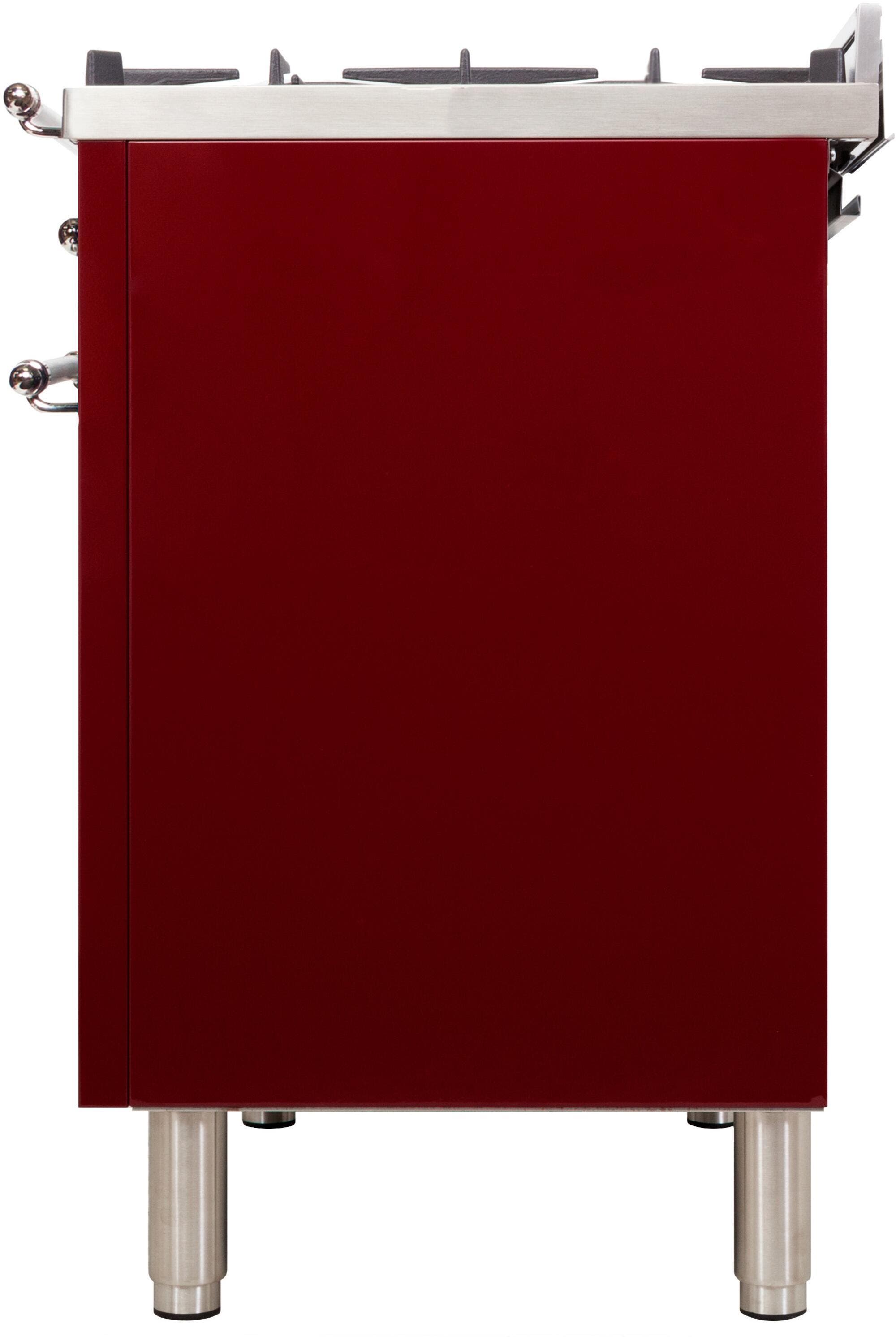 Ilve UPN76DMPRBXLP Liquid Propane In Burgundy W/ Chrome Trim