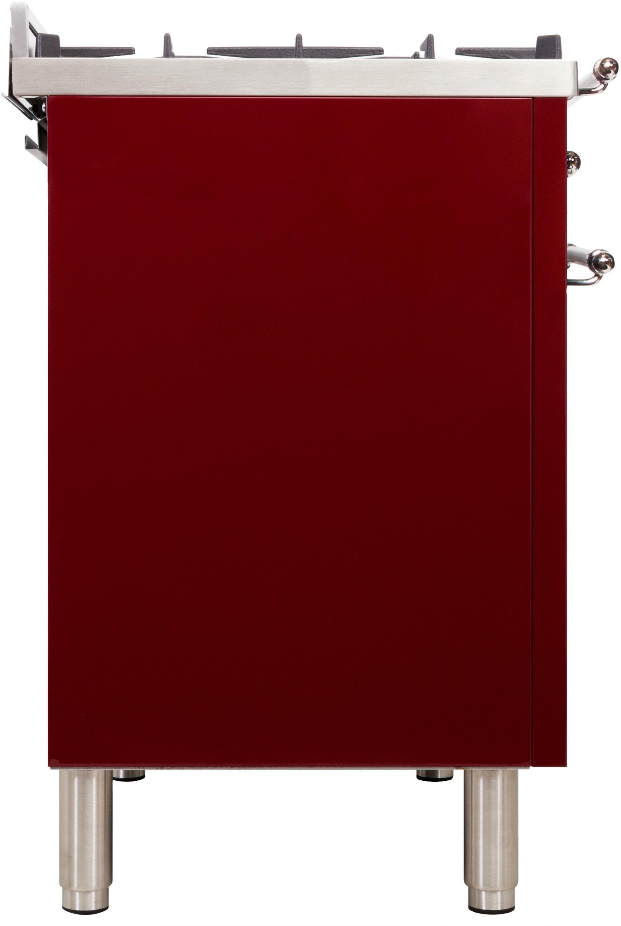 Ilve UPN76DMPRBXLP Liquid Propane In Burgundy W/ Chrome Trim