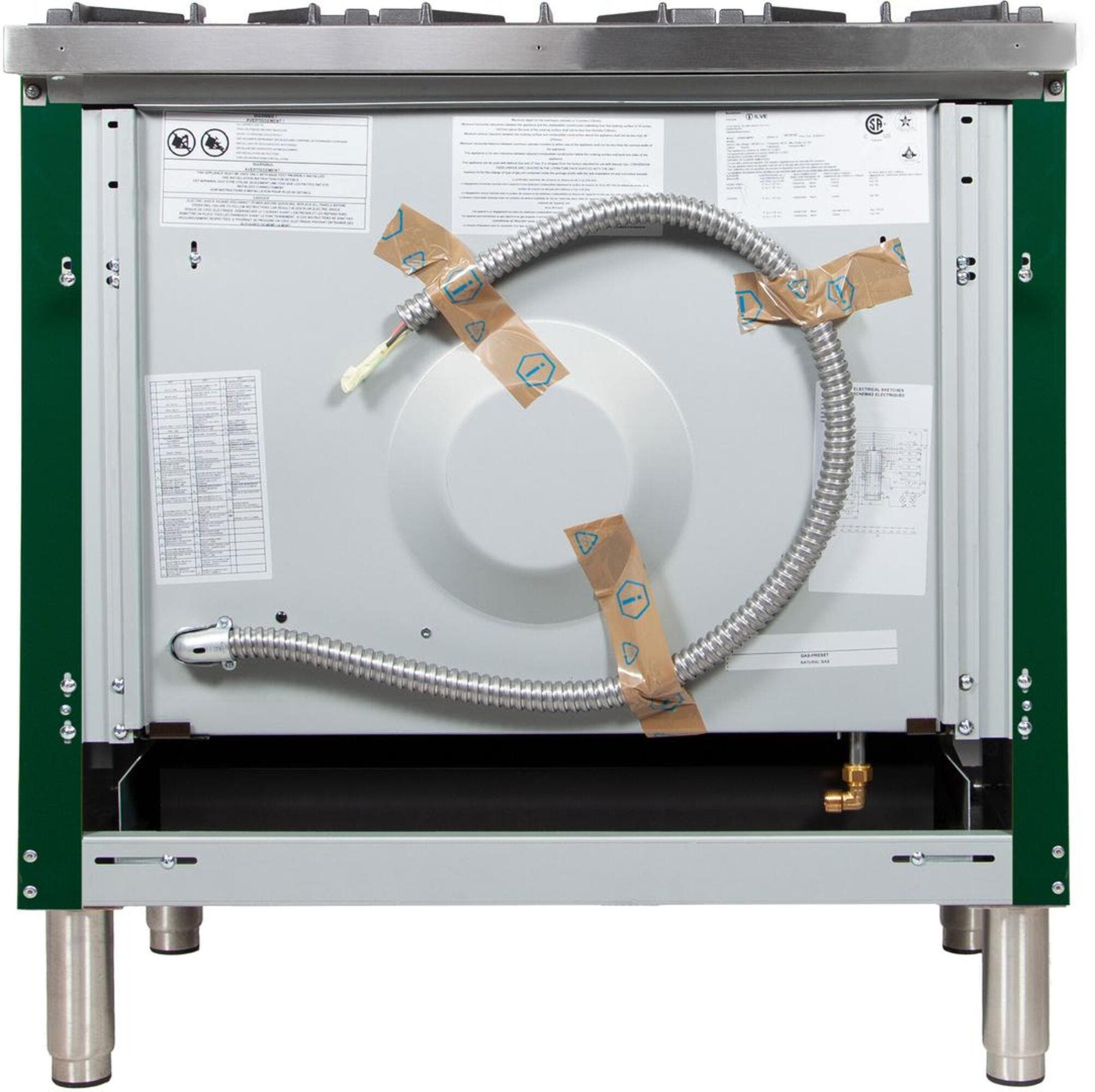Ilve UPN76DMPVSXLP Liquid Propane In Emerald Green W/ Chrome Trim