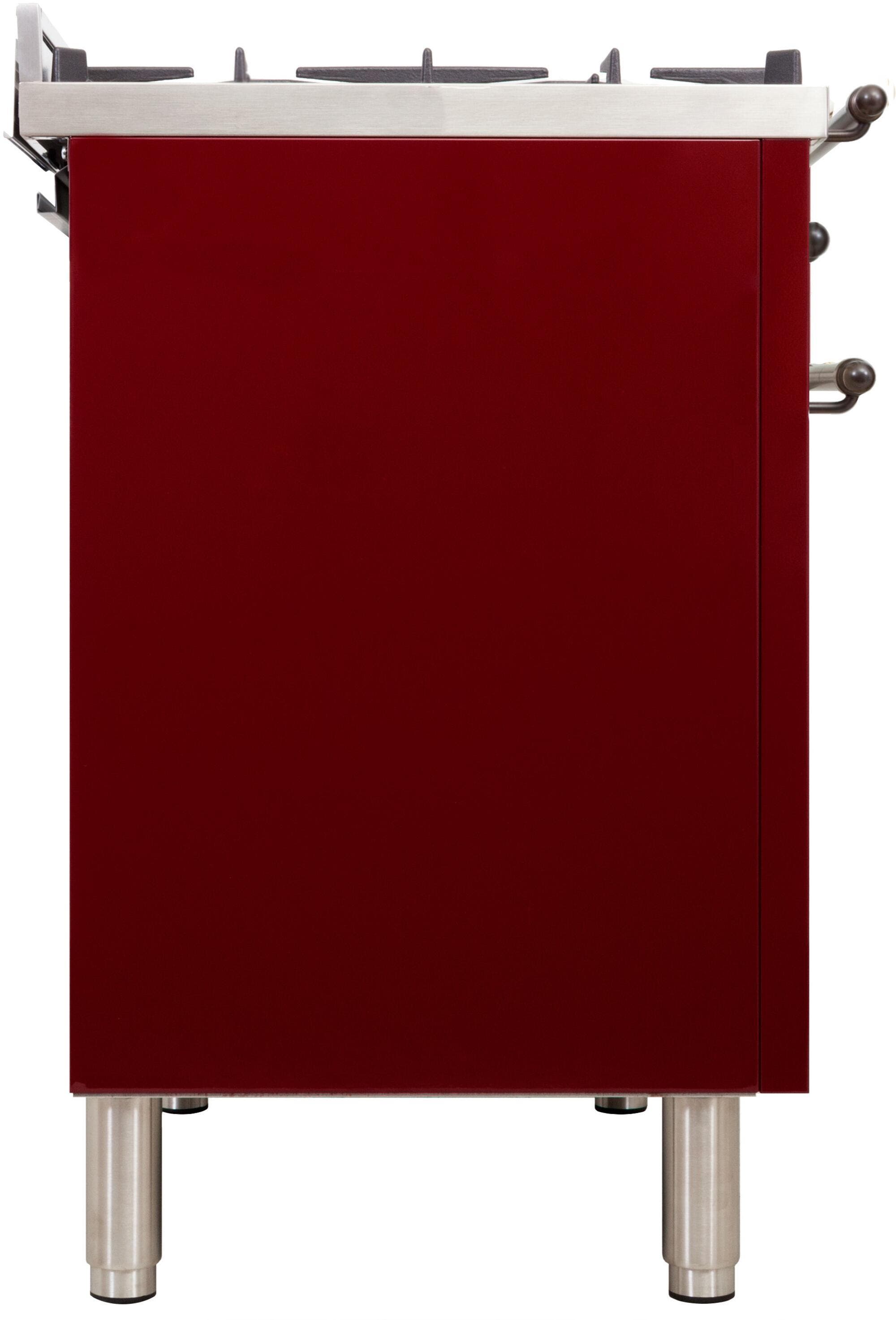 Ilve UPN60DMPRBYLP Liquid Propane In Burgundy W/ Bronze Trim