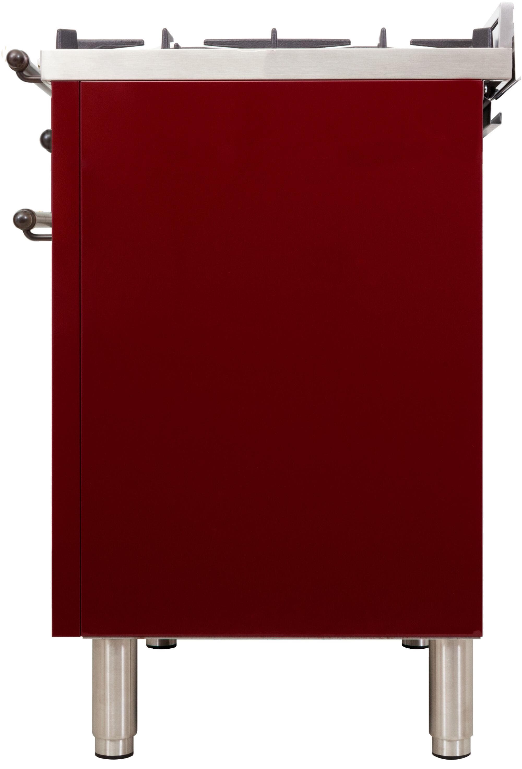 Ilve UPN60DMPRBYLP Liquid Propane In Burgundy W/ Bronze Trim