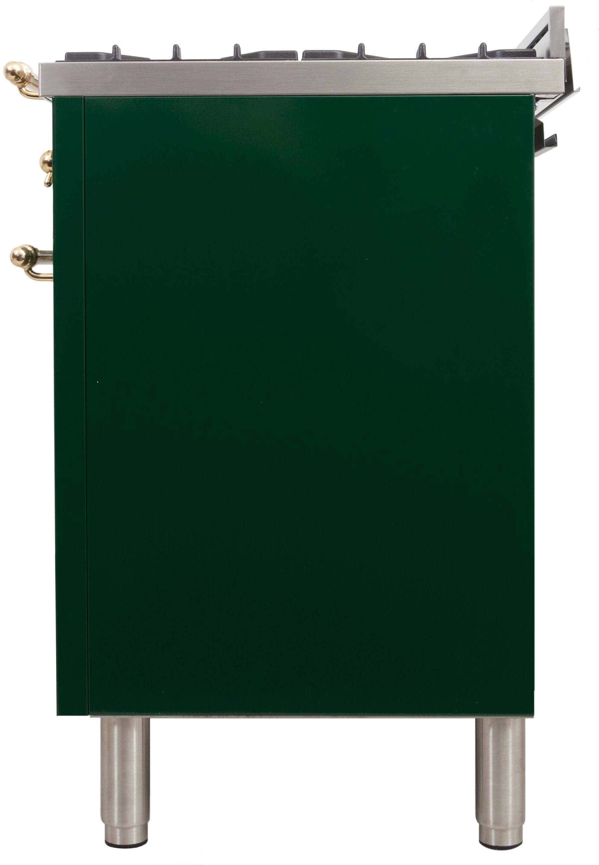 Ilve UPN60DMPVSLP Liquid Propane In Emerald Green W/ Brass Trim