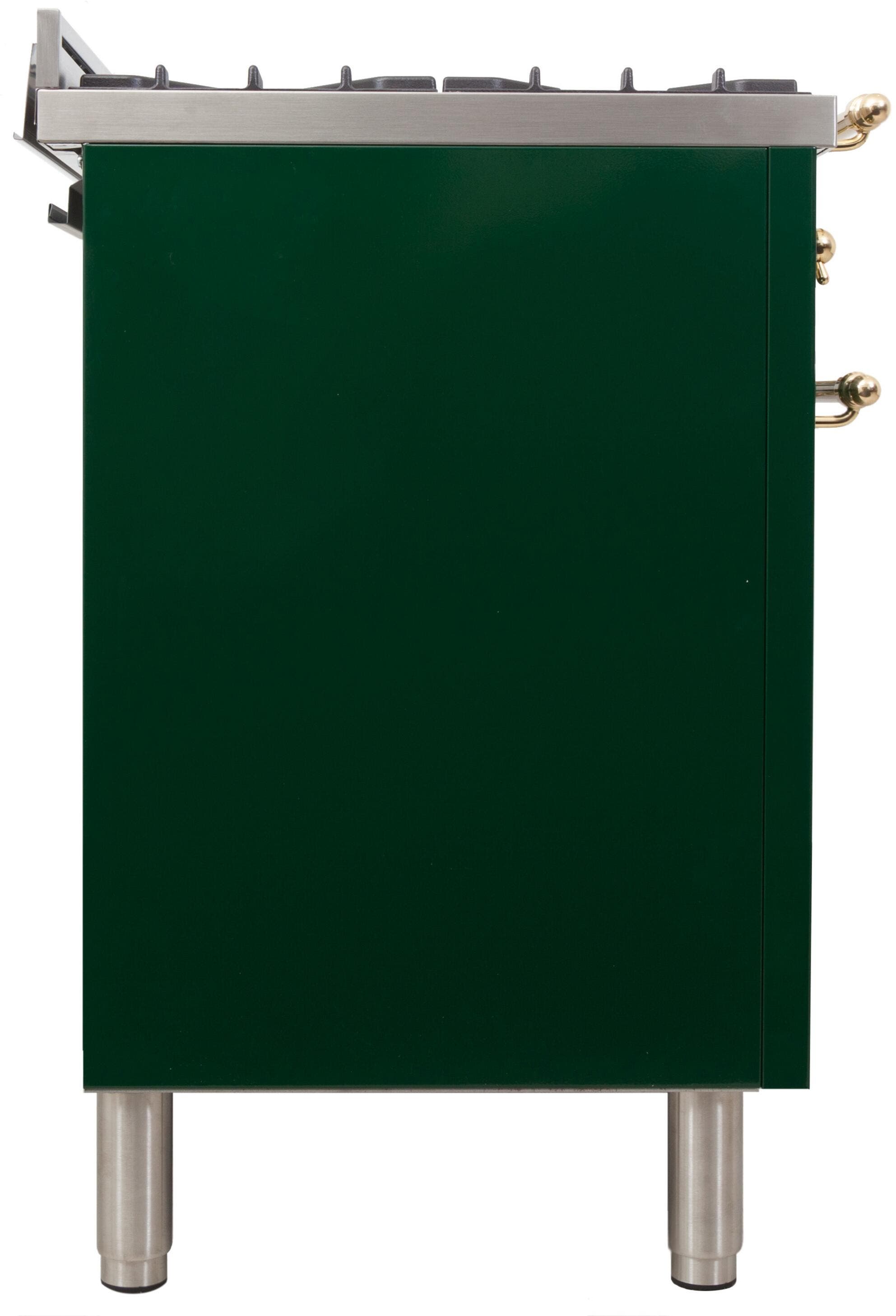 Ilve UPN60DMPVSLP Liquid Propane In Emerald Green W/ Brass Trim