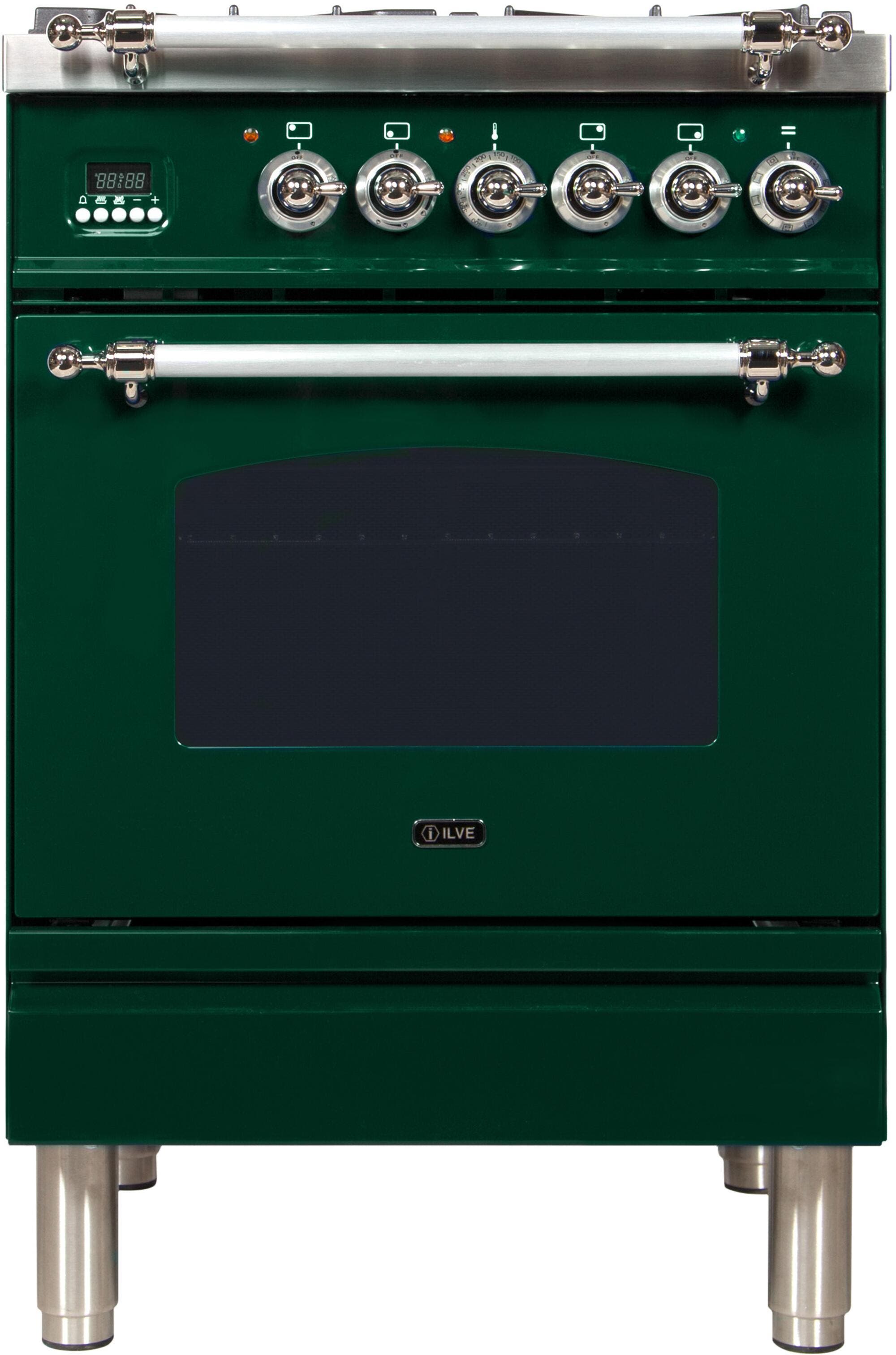 Ilve UPN60DMPVSXLP Liquid Propane In Emerald Green W/ Chrome Trim