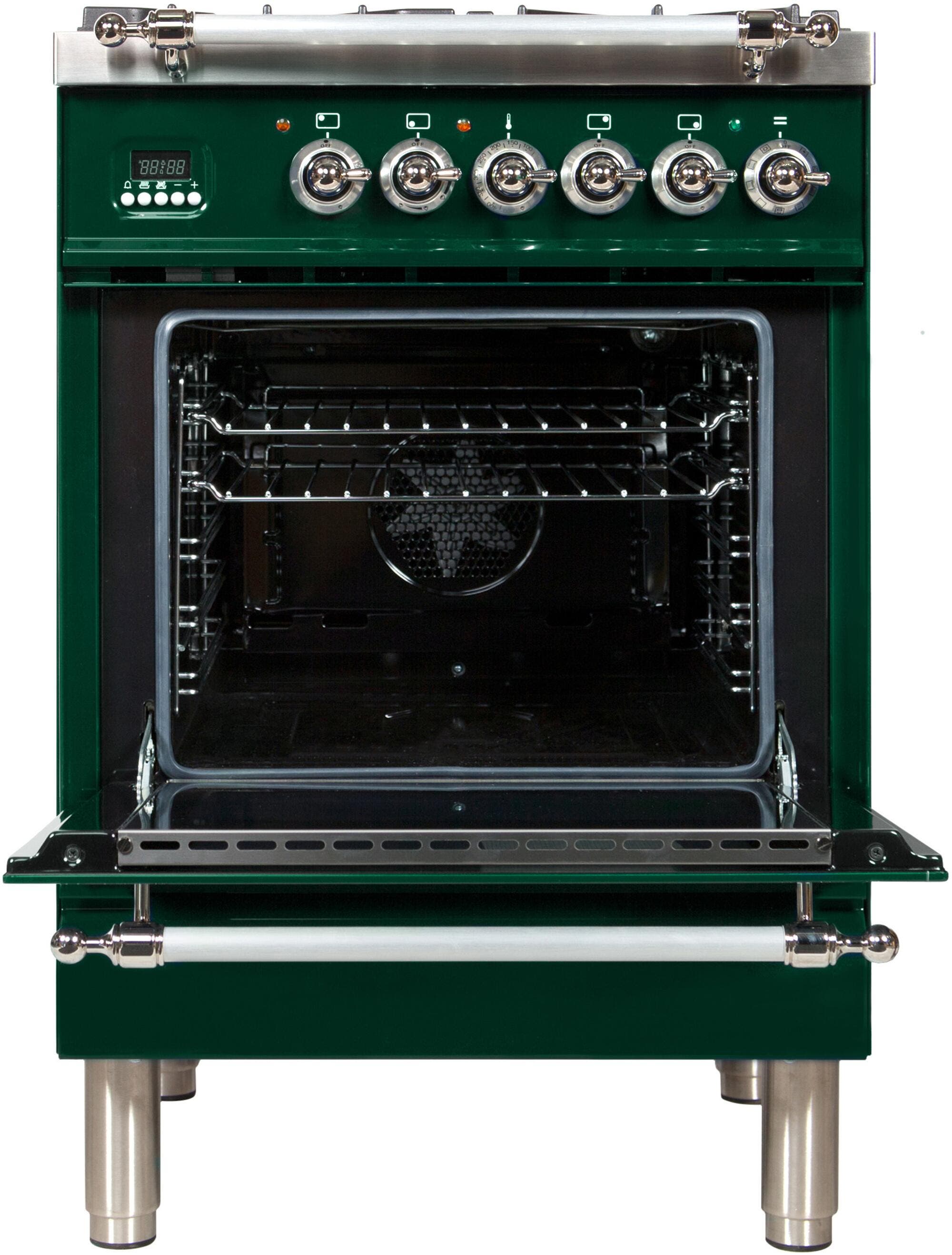 Ilve UPN60DMPVSXLP Liquid Propane In Emerald Green W/ Chrome Trim