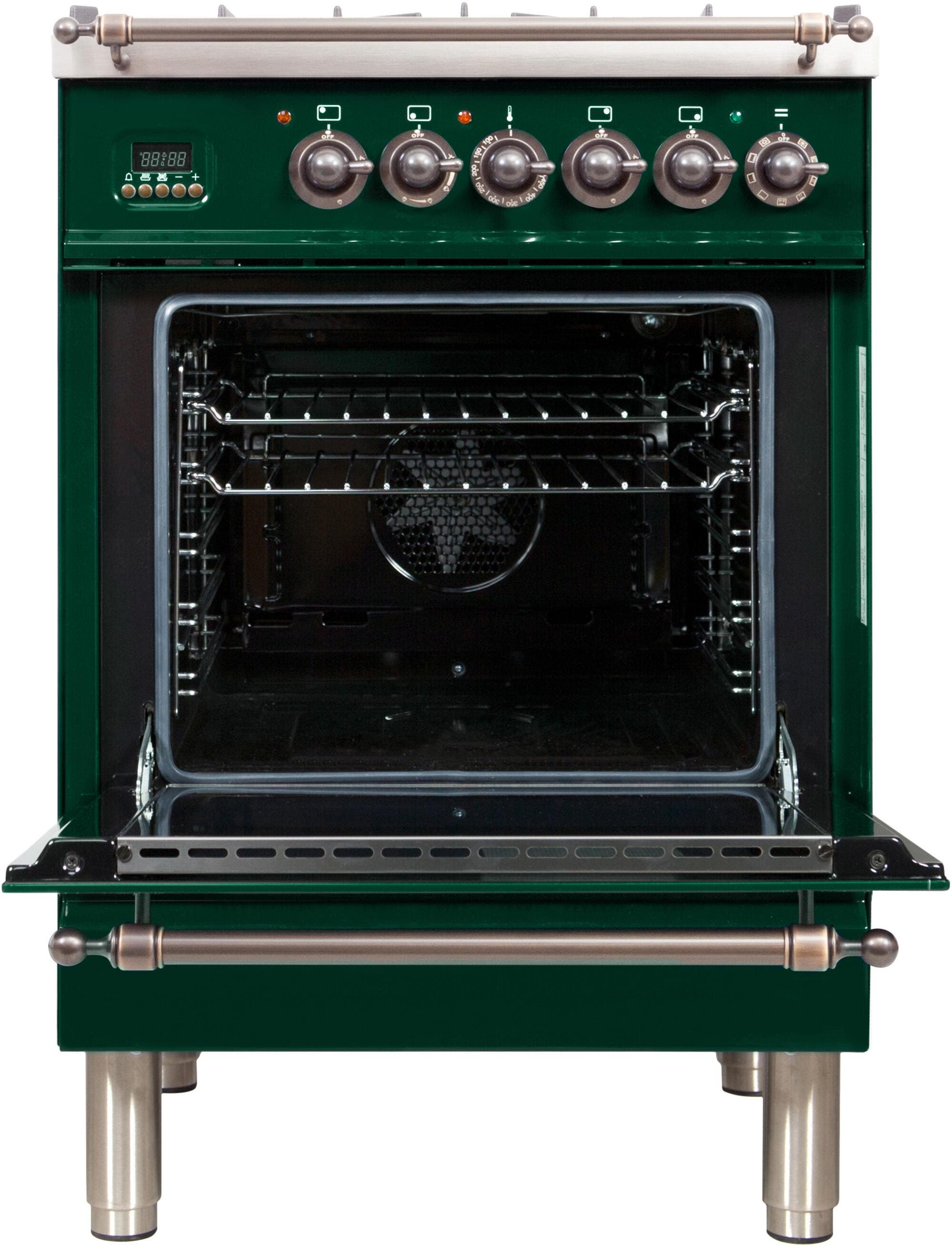 Ilve UPN60DMPVSYLP Liquid Propane In Emerald Green W/ Bronze Trim