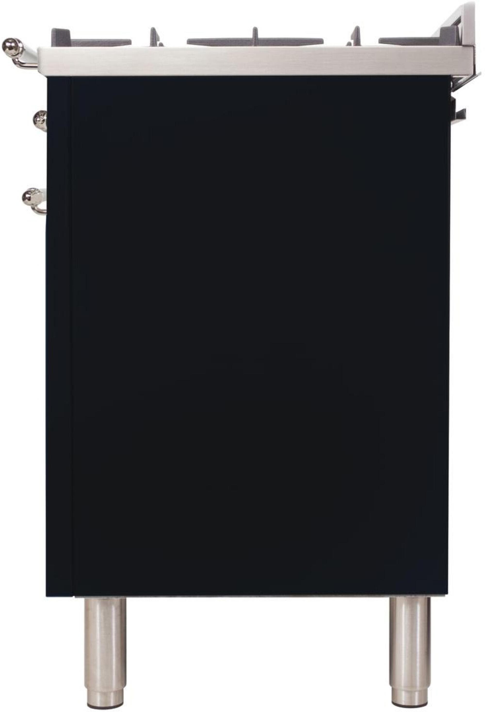 Ilve UPN60DMPNXLP Liquid Propane In Glossy Black W/ Chrome Trim