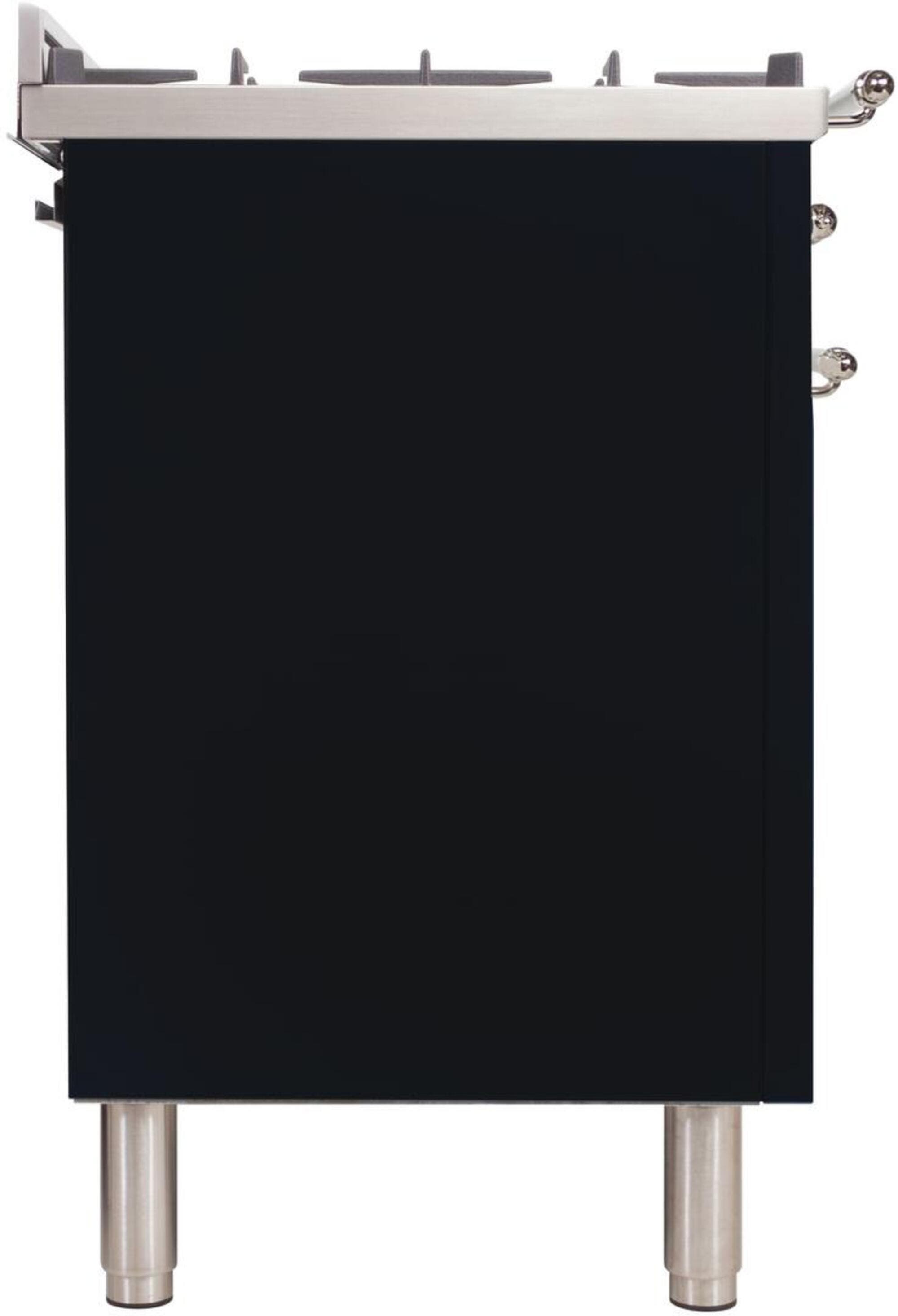 Ilve UPN60DMPNXLP Liquid Propane In Glossy Black W/ Chrome Trim