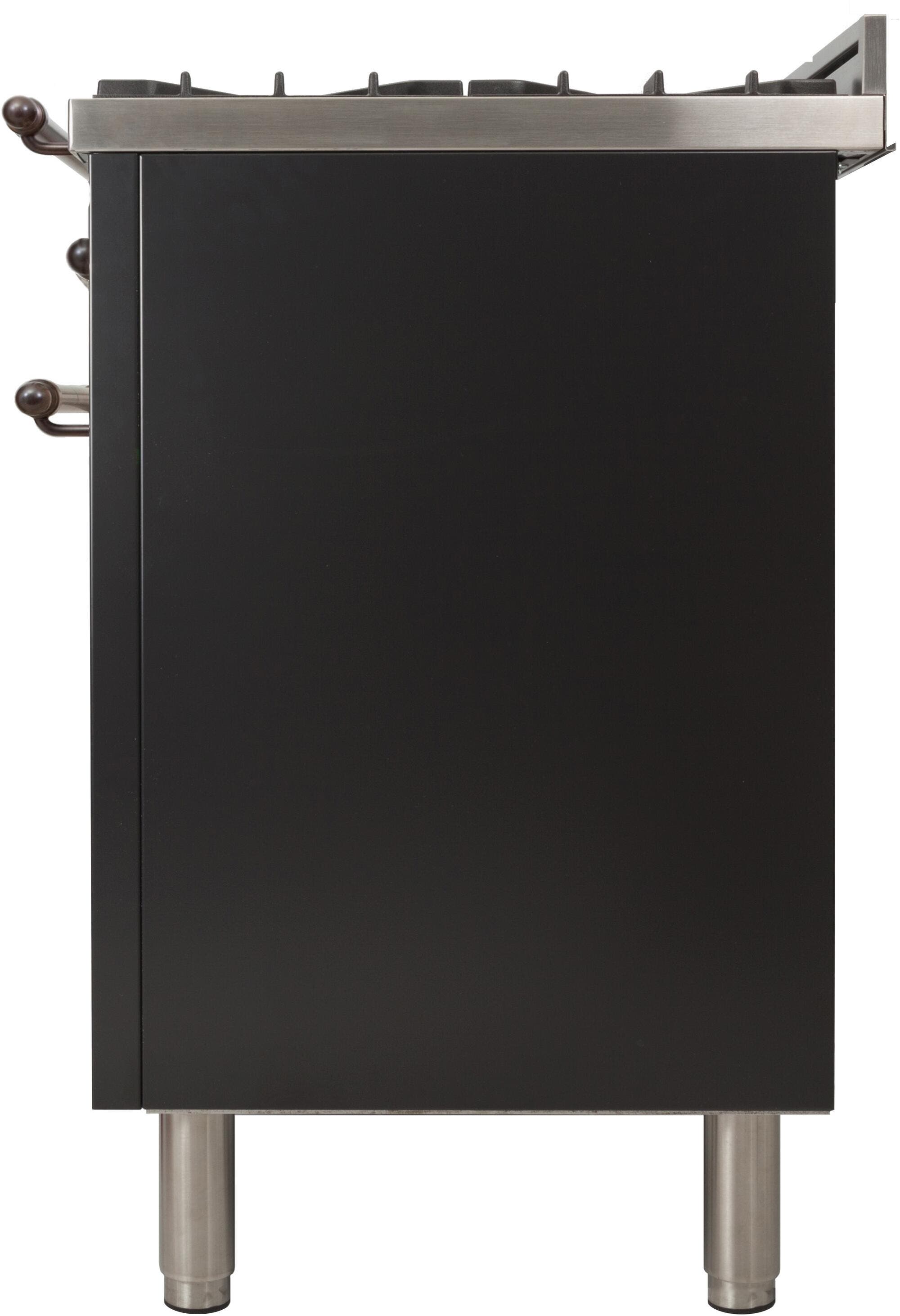 Ilve UPN60DMPNYLP Liquid Propane In Glossy Black W/ Bronze Trim