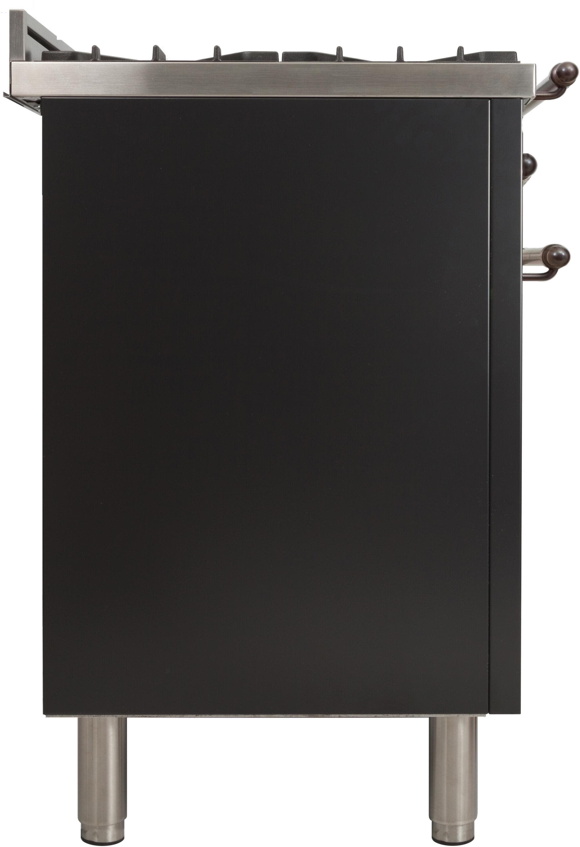 Ilve UPN60DMPNYLP Liquid Propane In Glossy Black W/ Bronze Trim