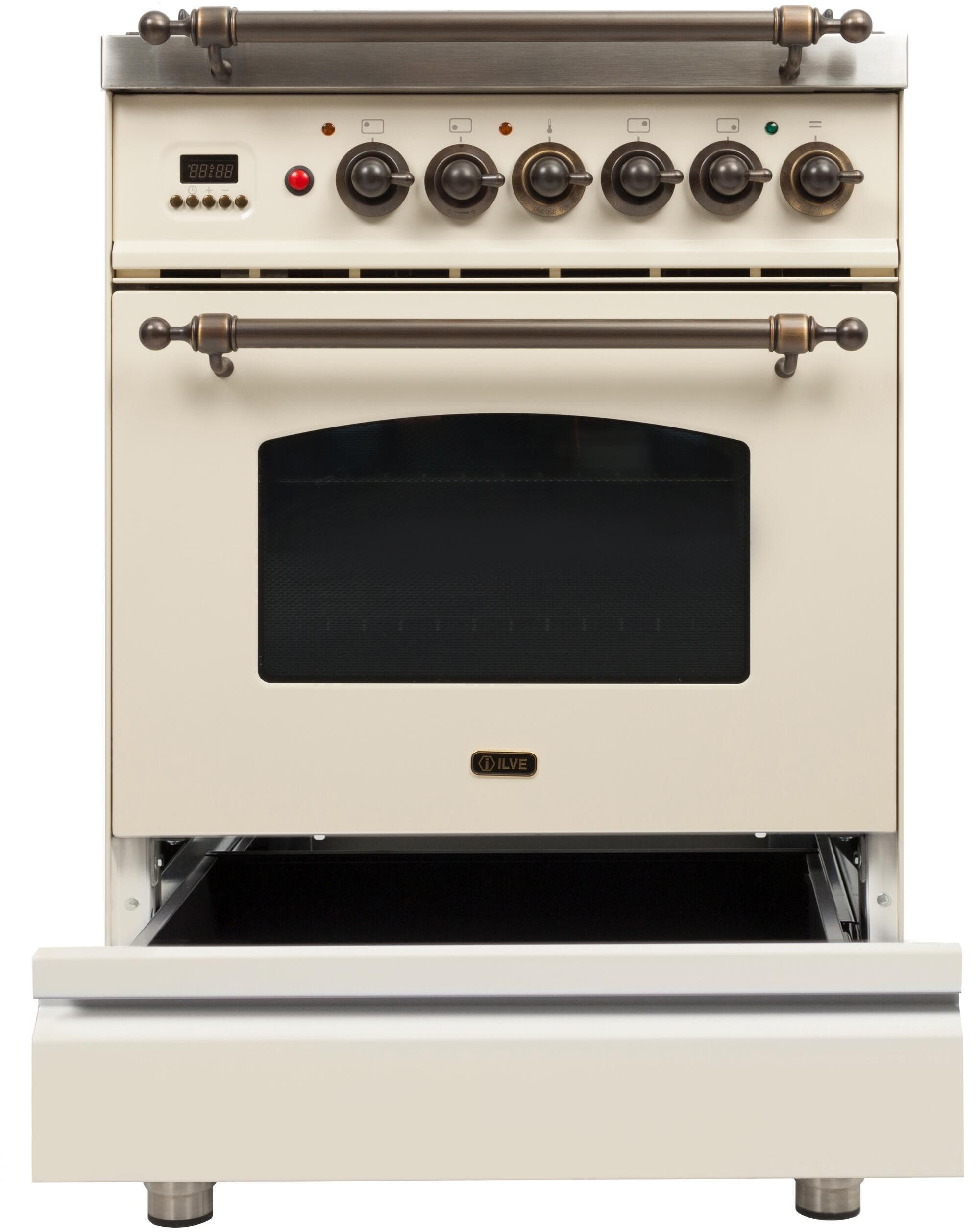 Ilve UPN60DMPAYLP Liquid Propane In Antique White W/ Bronze Trim