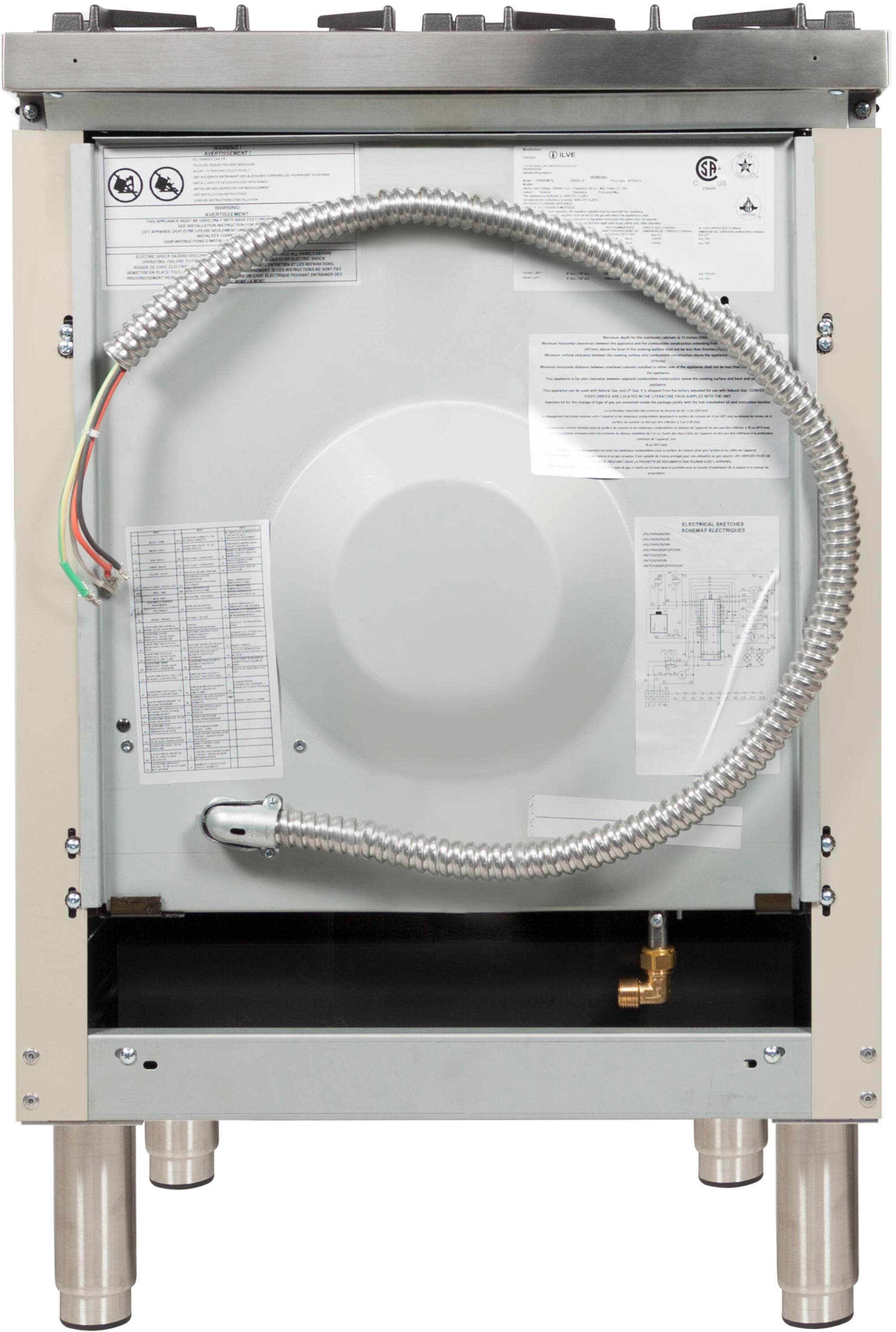 Ilve UPN60DMPAYLP Liquid Propane In Antique White W/ Bronze Trim