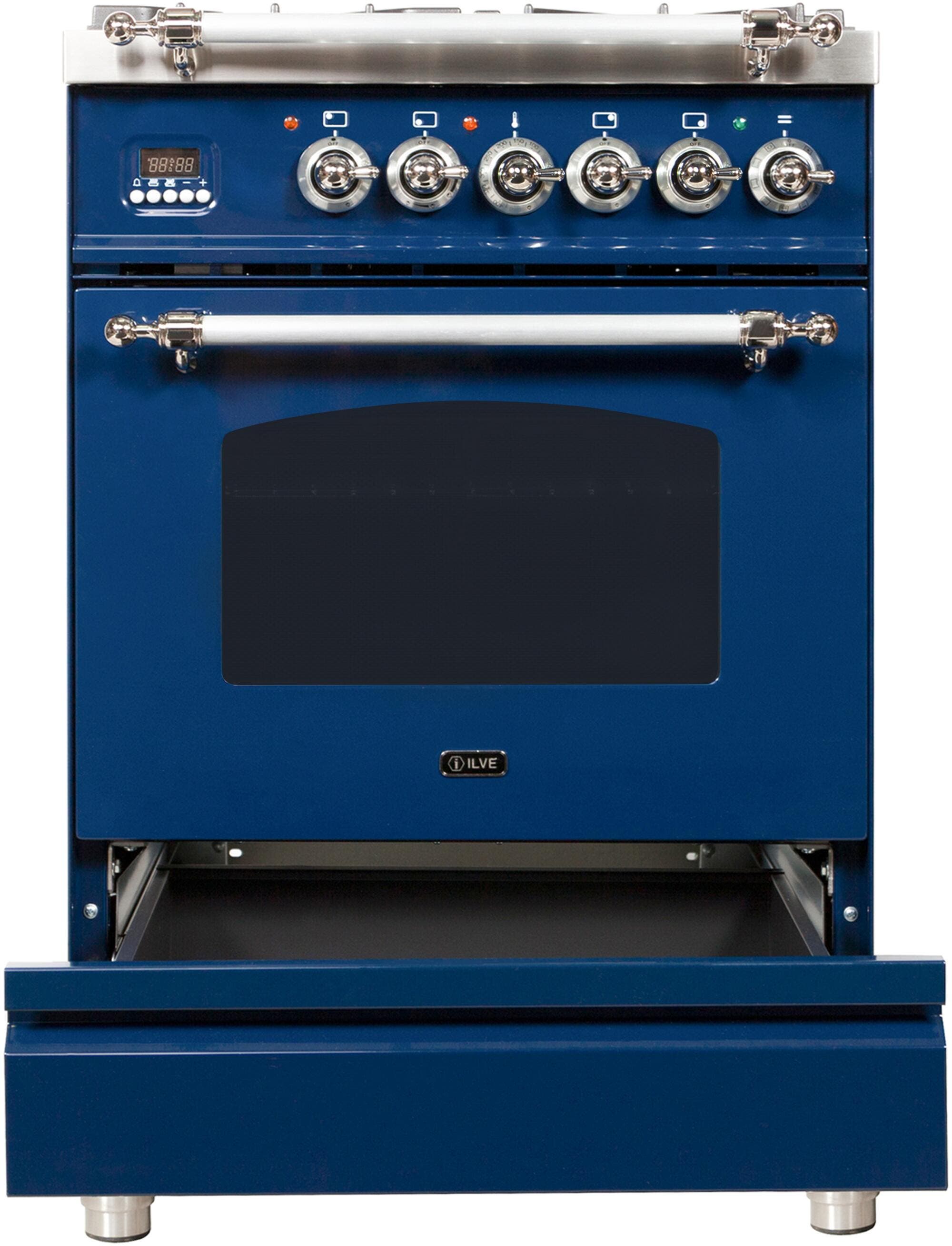 Ilve UPN60DMPBLXLP Liquid Propane In Midnight Blue W/ Chrome Trim