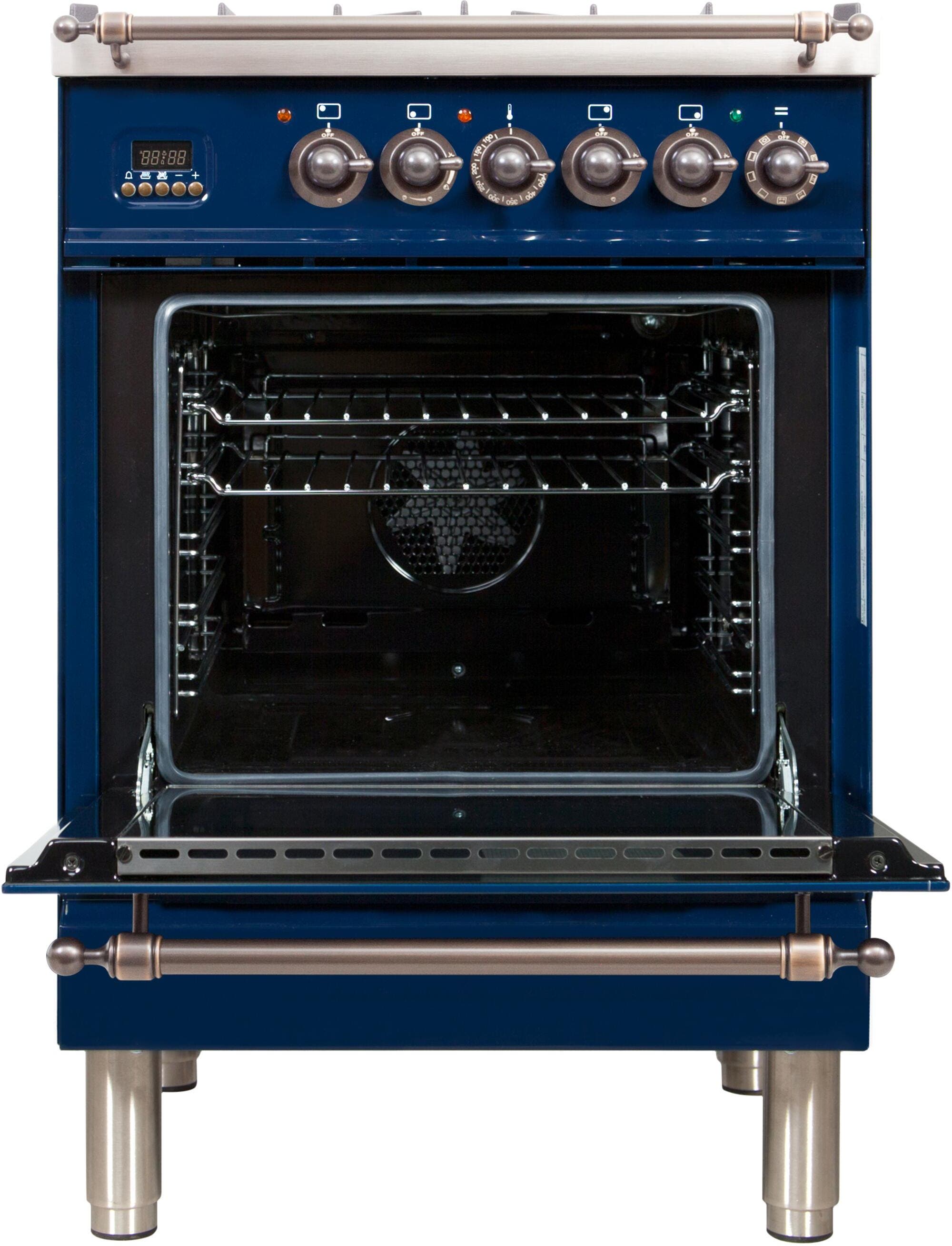 Ilve UPN60DMPBLYLP Liquid Propane In Midnight Blue W/ Bronze Trim