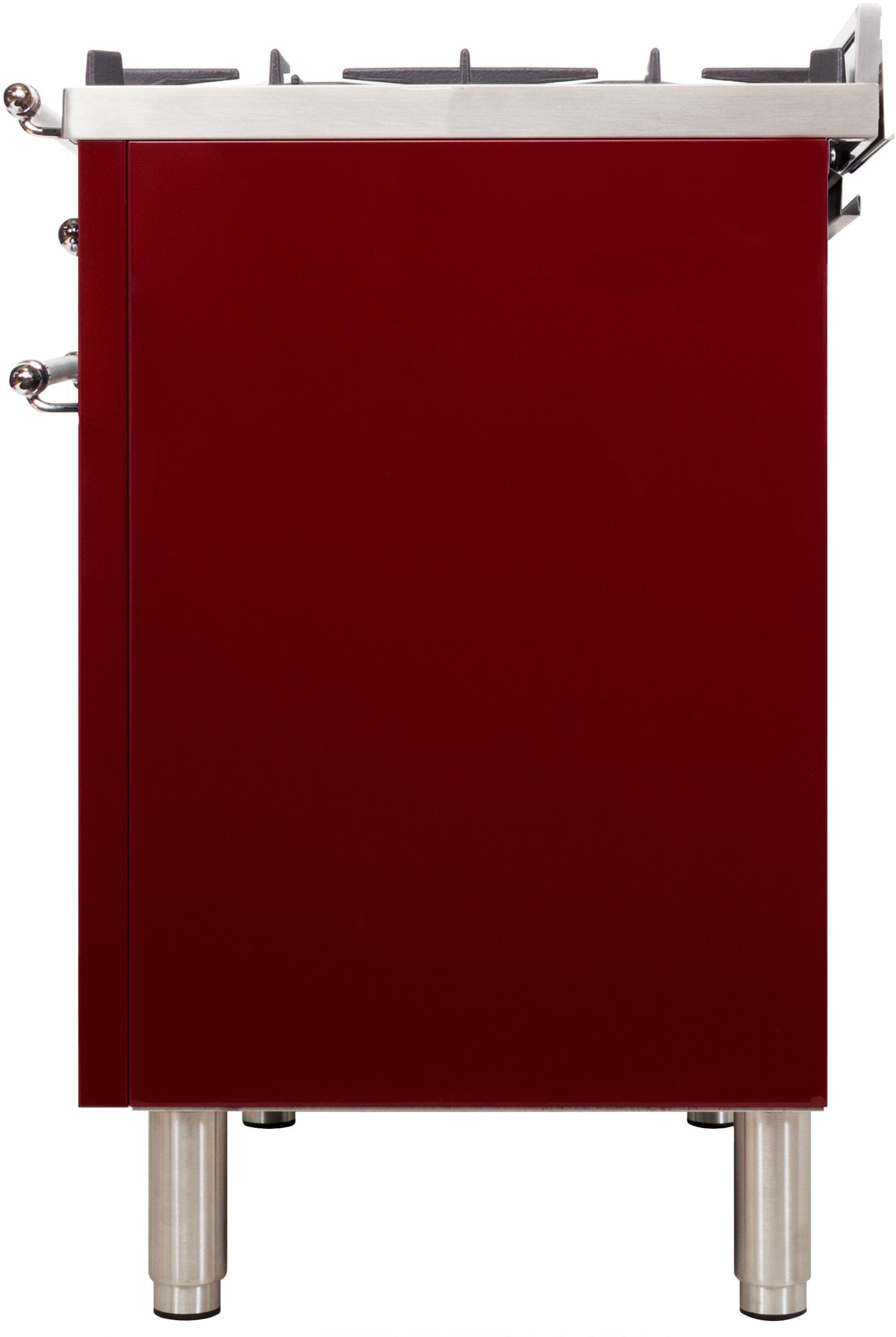 Ilve UPN120FDMPRBXLP Liquid Propane In Burgundy W/ Chrome Trim