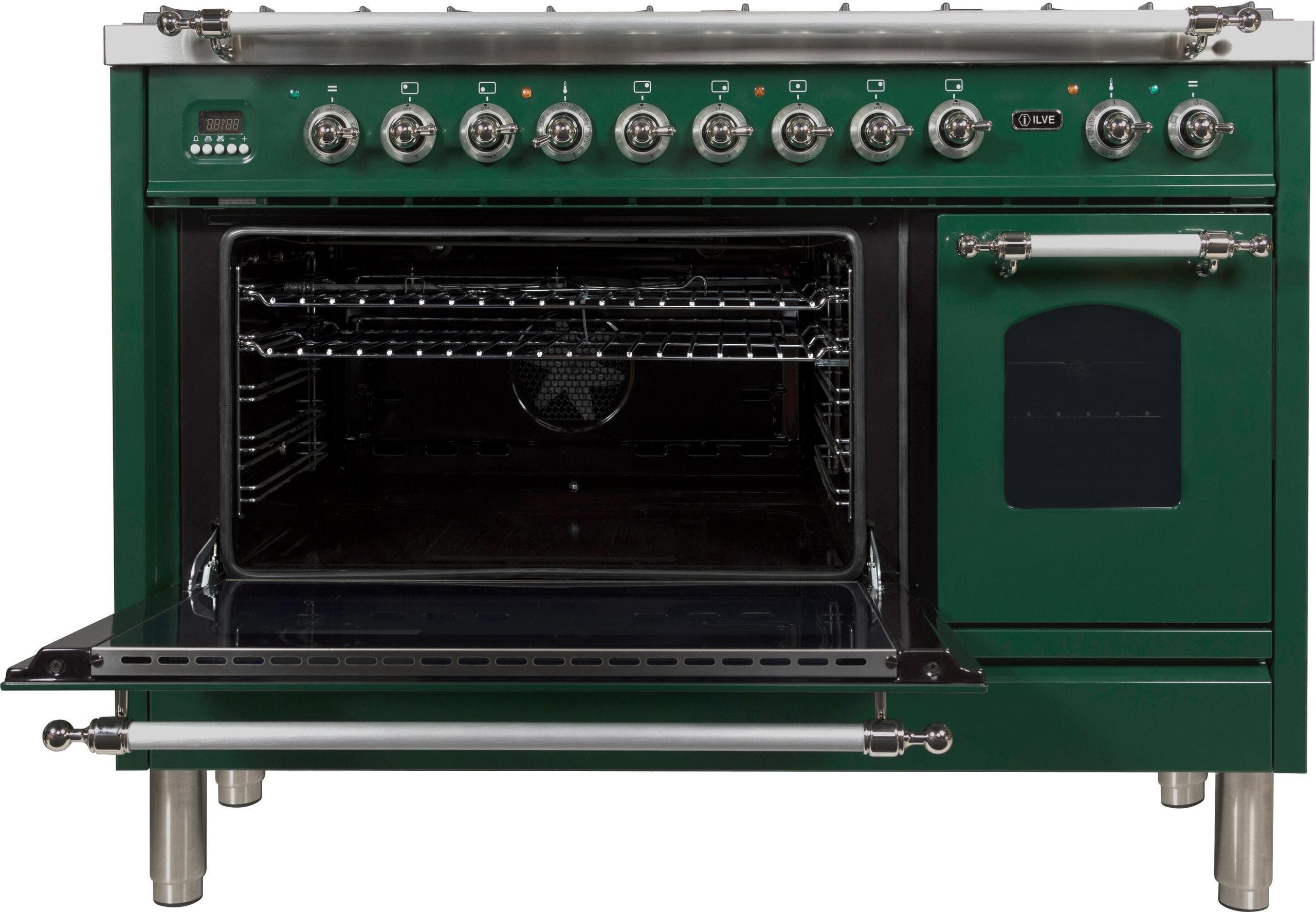 Ilve UPN120FDMPVSXLP Liquid Propane In Emerald Green W/ Chrome Trim