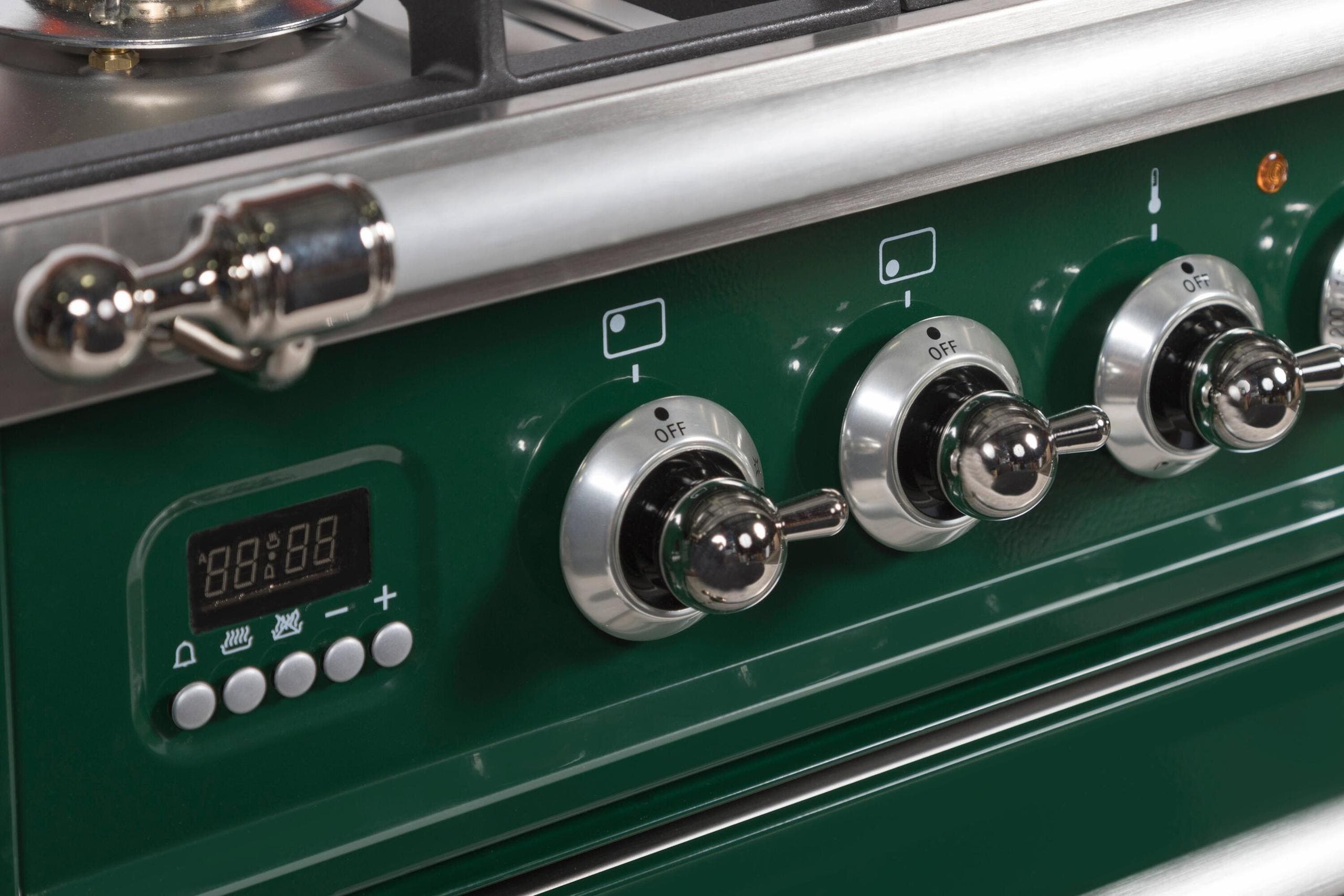 Ilve UPN120FDMPVSXLP Liquid Propane In Emerald Green W/ Chrome Trim