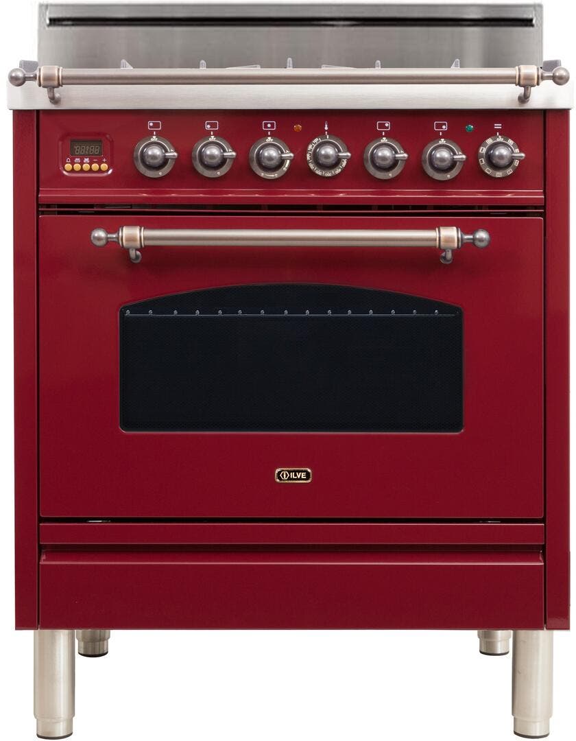 Ilve UPN76DVGGRBY Burgundy, Oil Rubbed Bronze Trim