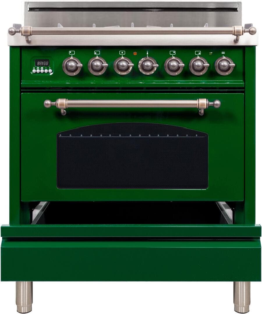 Ilve UPN76DVGGVSY Emerald Green, Oil Rubbed Bronze Trim