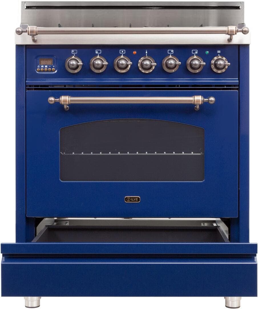 Ilve UPN76DVGGBLY Midnight Blue, Oil Rubbed Bronze Trim