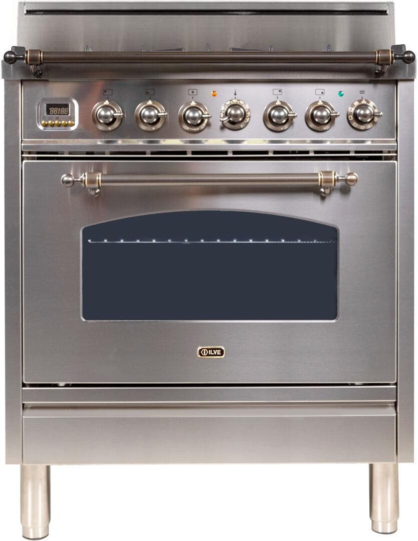 Ilve UPN76DVGGIY Stainless Steel, Oil Rubbed Bronze Trim