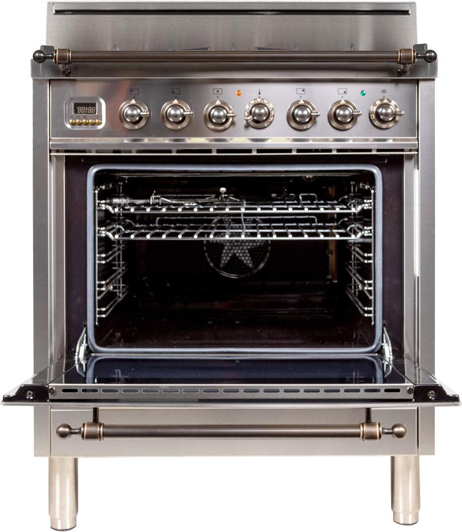 Ilve UPN76DVGGIY Stainless Steel, Oil Rubbed Bronze Trim