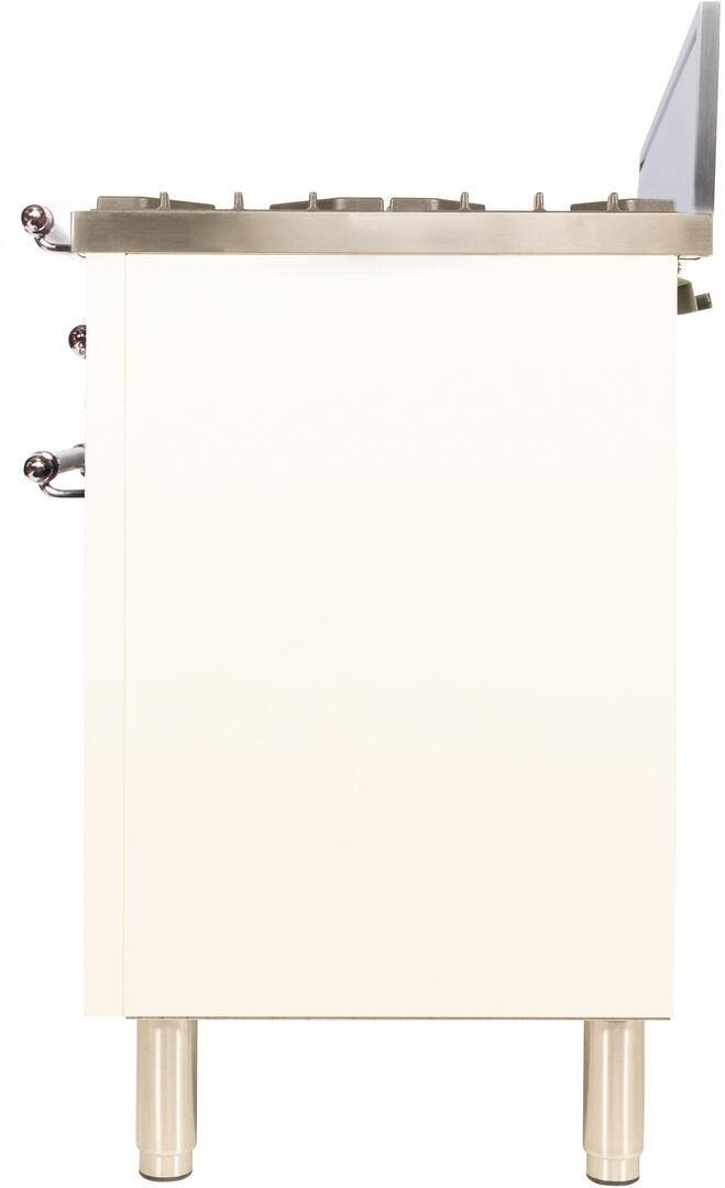 Ilve UPN76DVGGAX Antique White, Chrome Trim