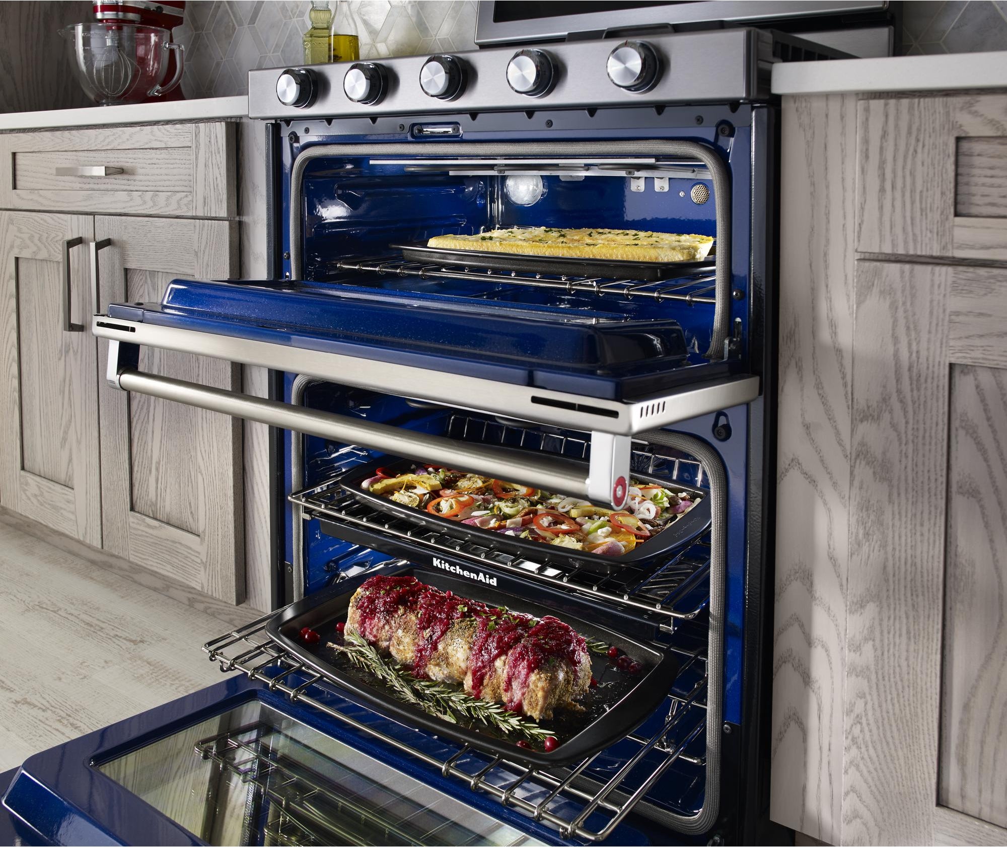 KitchenAid KFDD500ESS Dual Fuel Double Oven Range - Thumbnail 4
