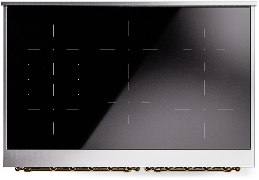 Ilve UPDI366NMPMGG Matte Graphite With Brass Trim, Liquid Propane