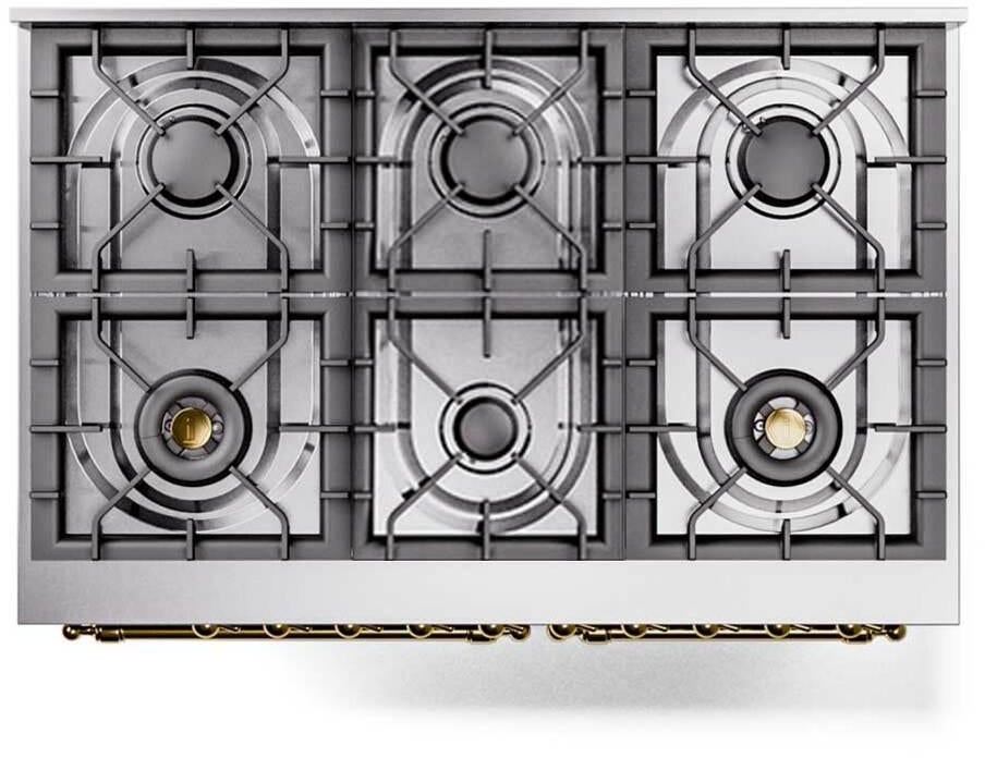 Ilve UPD406NMPMGG 40 Inch Freestanding Dual Fuel Range Graphite