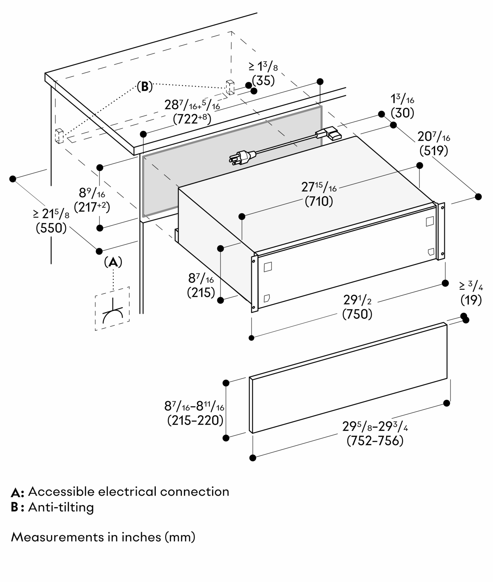 Gaggenau GW083790 Custom Panel