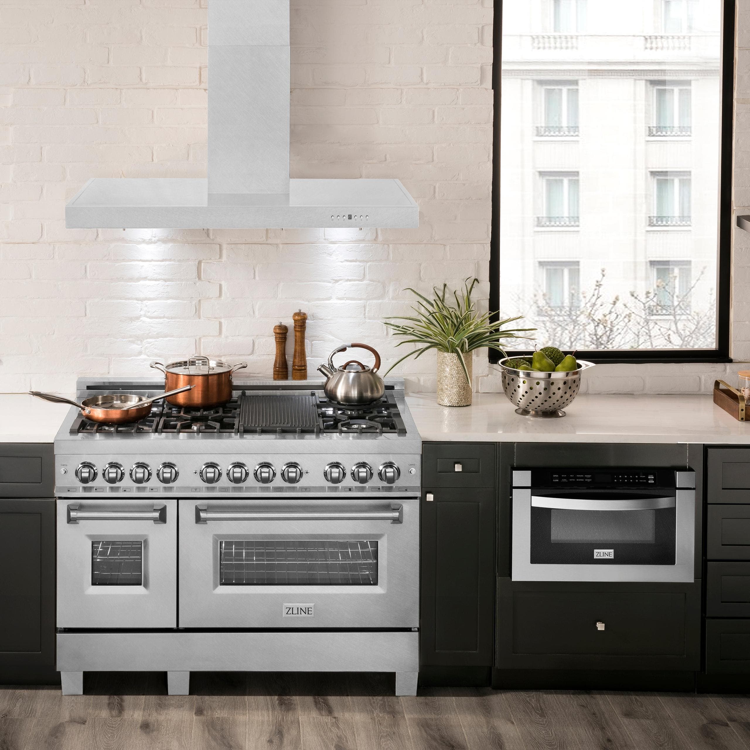 Zline 8KES48 Snow Stainless Steel