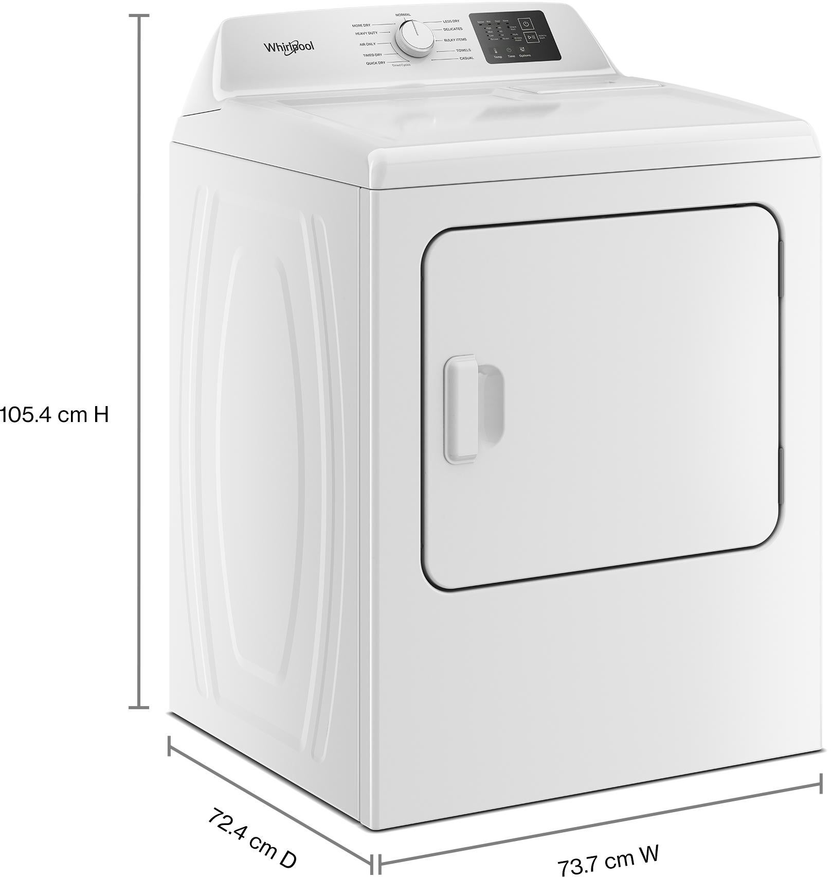 Whirlpool WED4105LSW 7.0 cu. ft. Electric Long Vent Dryer White