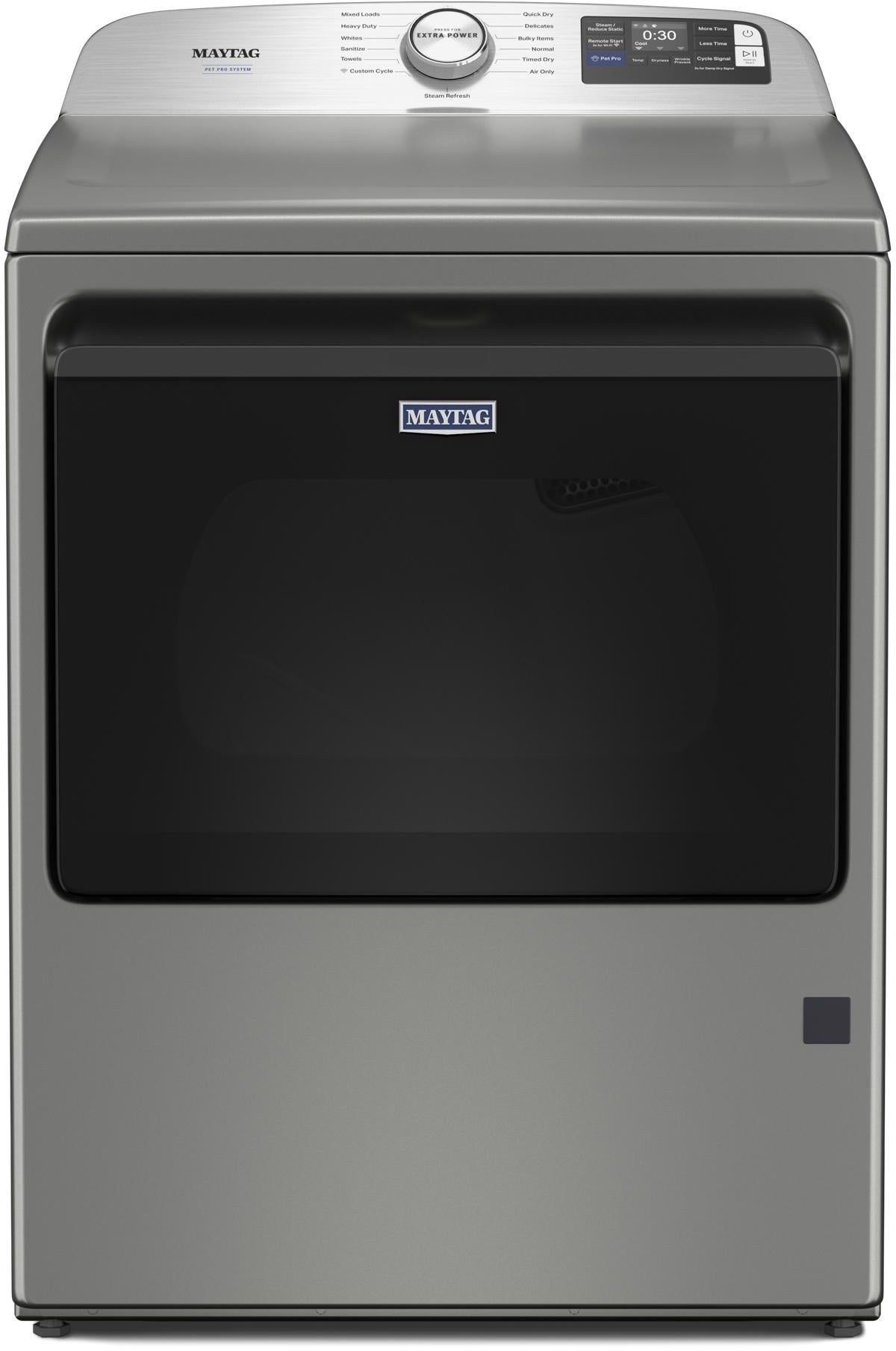 Maytag MGD7205RR 27 Inch Smart Gas Top Load Dryer Classic Silver