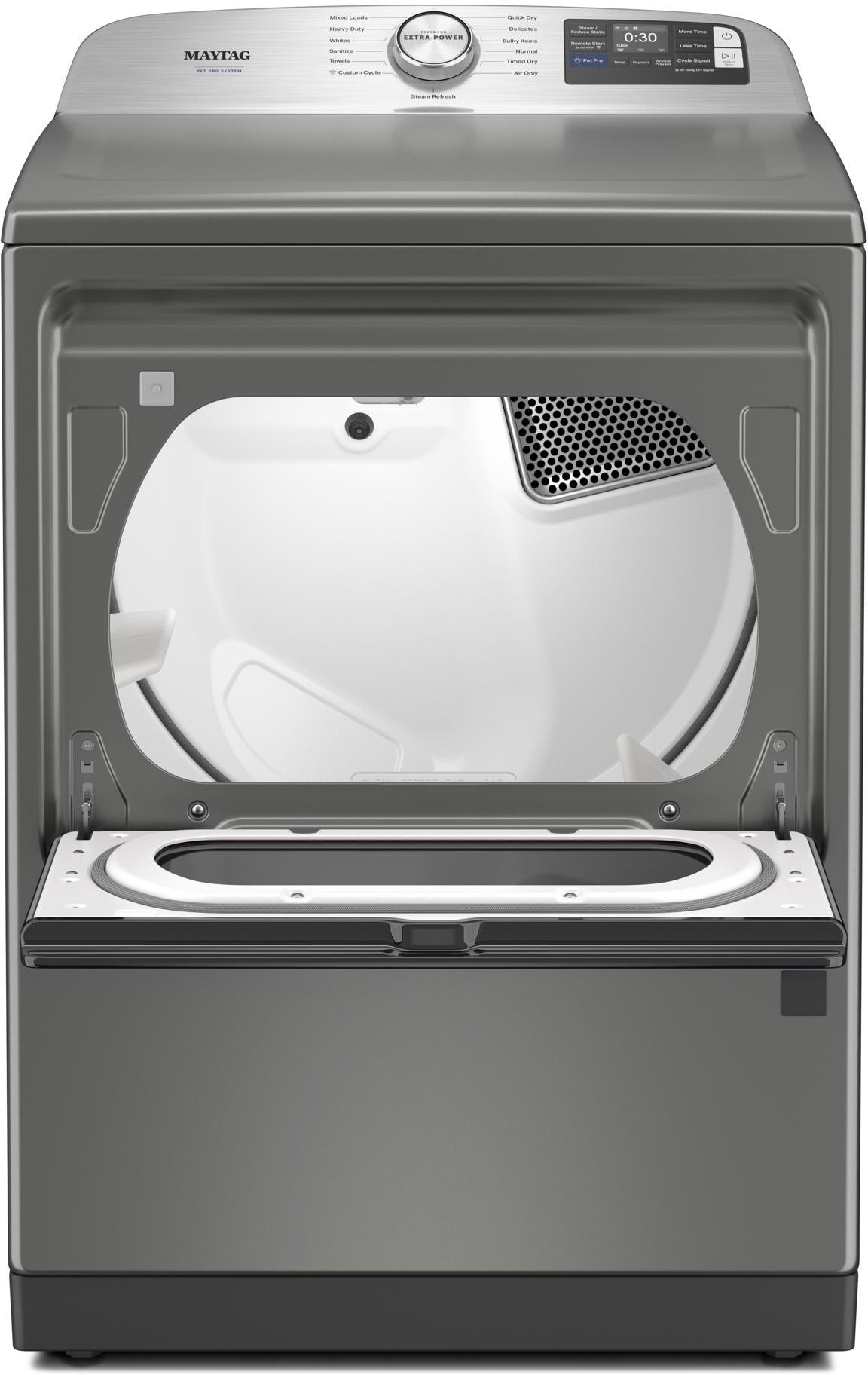 Maytag MGD7205RR 27 Inch Smart Gas Top Load Dryer Classic Silver