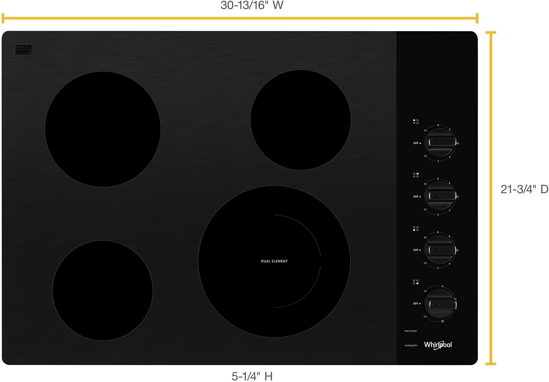 Whirlpool WCE55US0HB Black