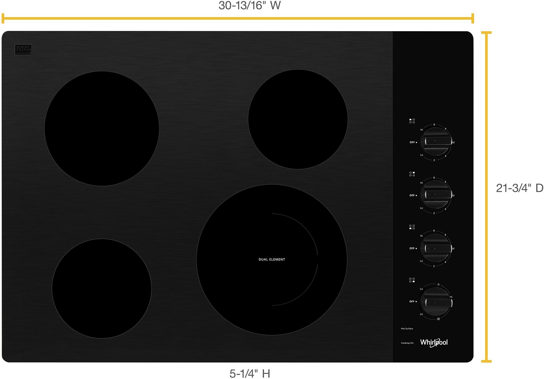 Whirlpool WCE55US0HB Black