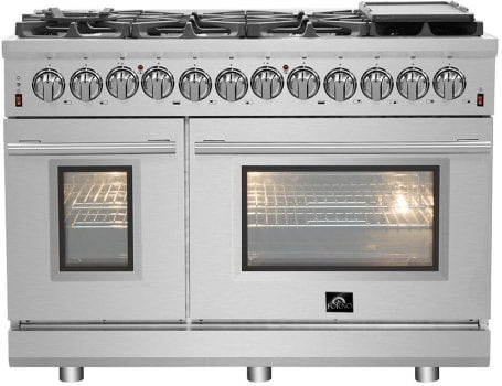 Forno FFSGS612548 Massimo Series 48 Inch Dual Fuel Range, 8 Sealed