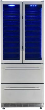 Forno FWCDR663532S Campania Series 32 Inch Wine Cooler, Dual Wine