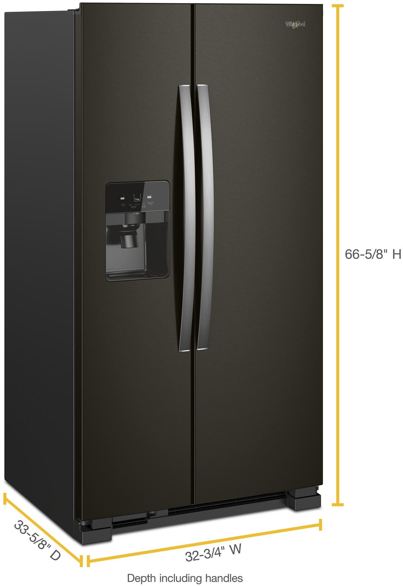 Whirlpool WRS321SDHV Black Stainless Steel