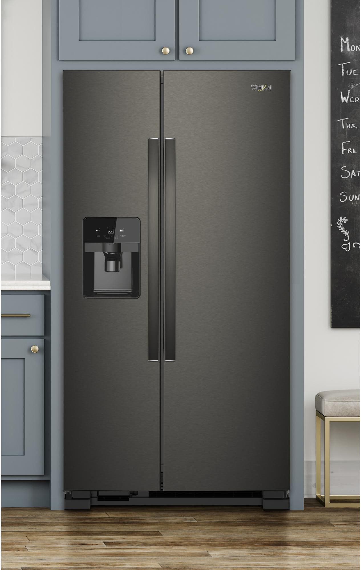 Whirlpool WRS555SIHV Black Stainless Steel