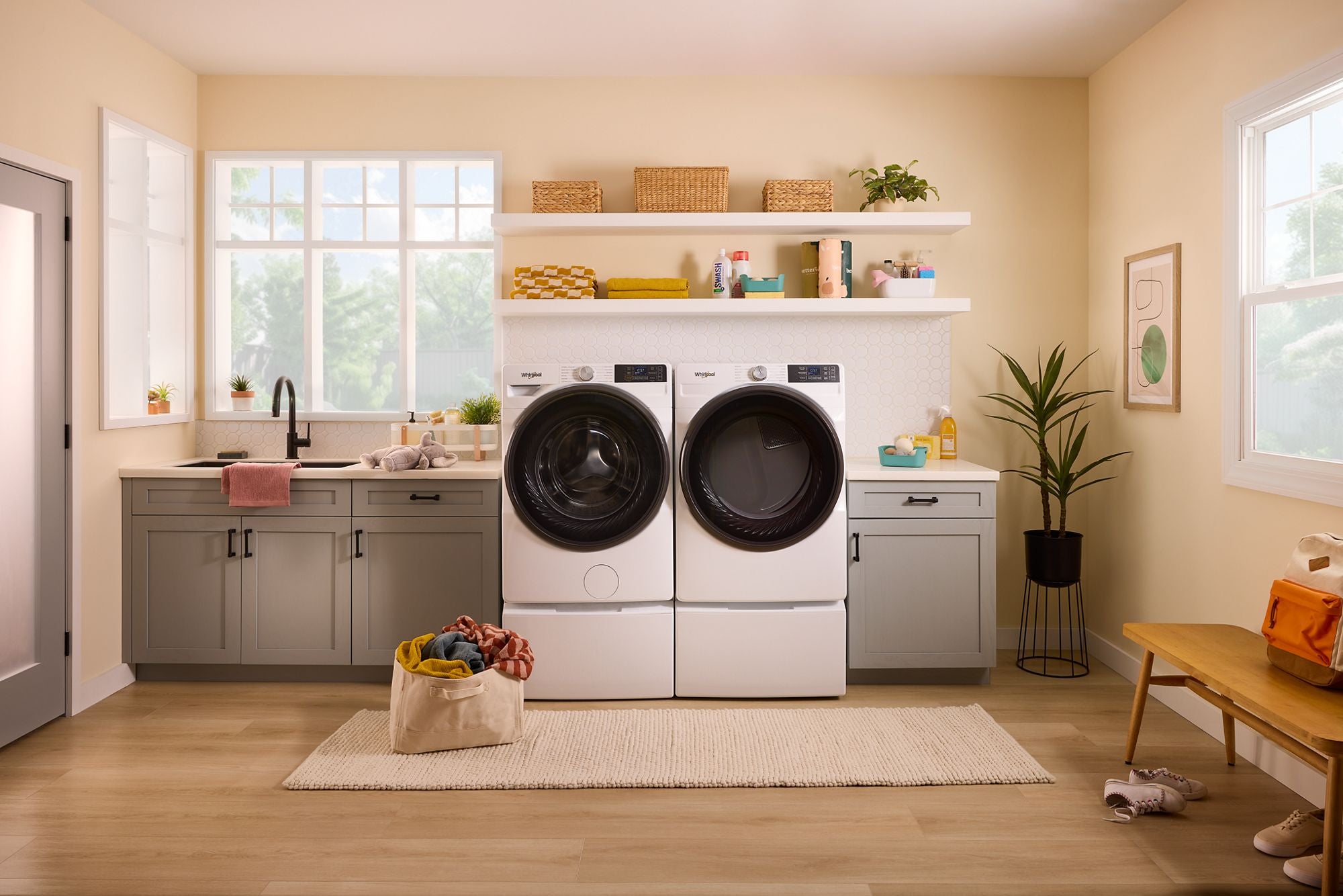 Whirlpool WFW5720RW 27 Inch Smart Front Load Washer White